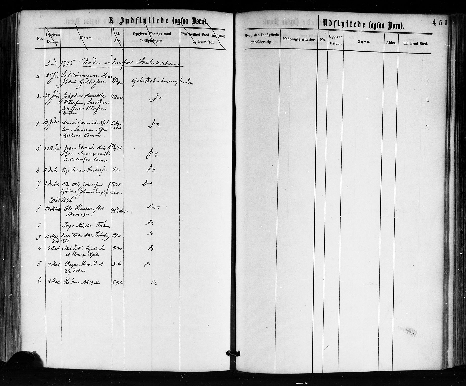 Horten kirkebøker, SAKO/A-348/F/Fa/L0002: Parish register (official) no. 2, 1872-1877, p. 451