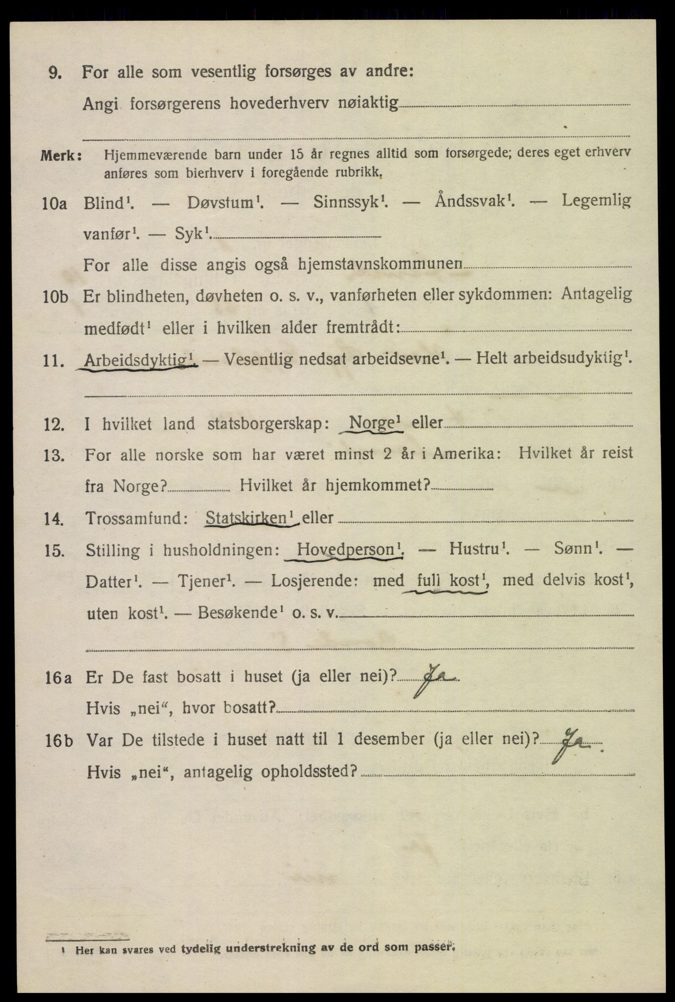 SAK, 1920 census for Åmli, 1920, p. 3718