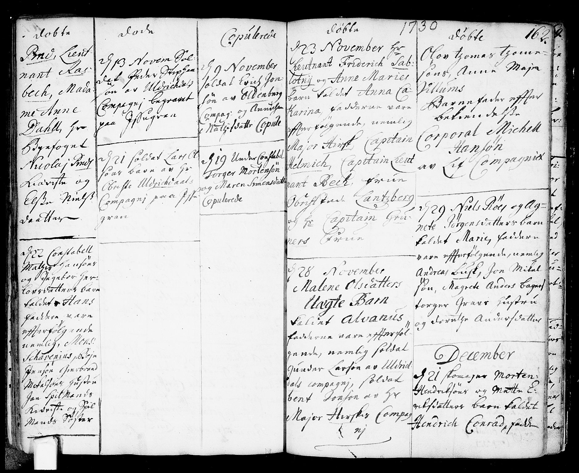 Fredrikstad prestekontor Kirkebøker, AV/SAO-A-11082/F/Fa/L0001: Parish register (official) no. 1, 1717-1731, p. 162