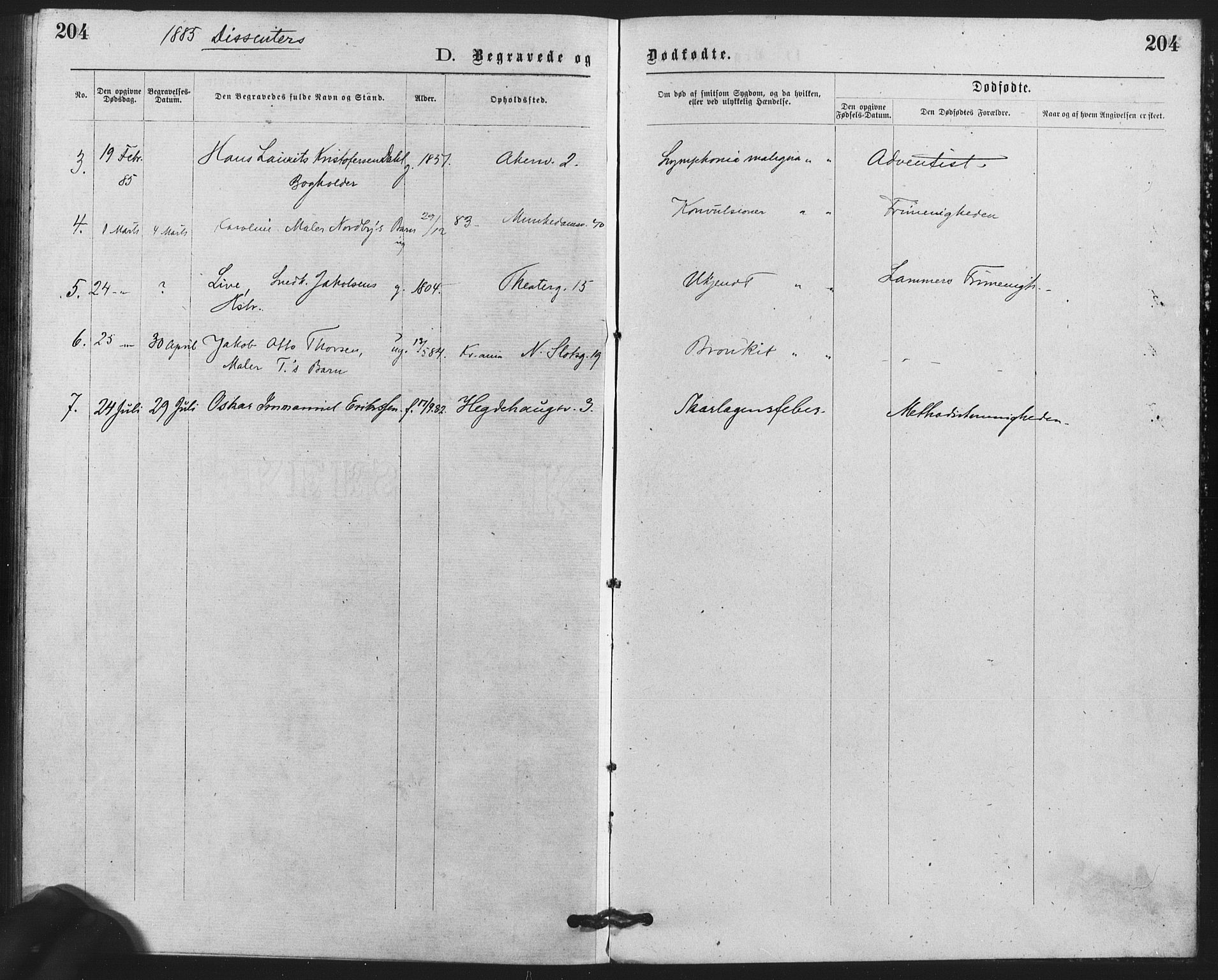 Trefoldighet prestekontor Kirkebøker, SAO/A-10882/F/Fd/L0002: Parish register (official) no. IV 2, 1877-1885, p. 204