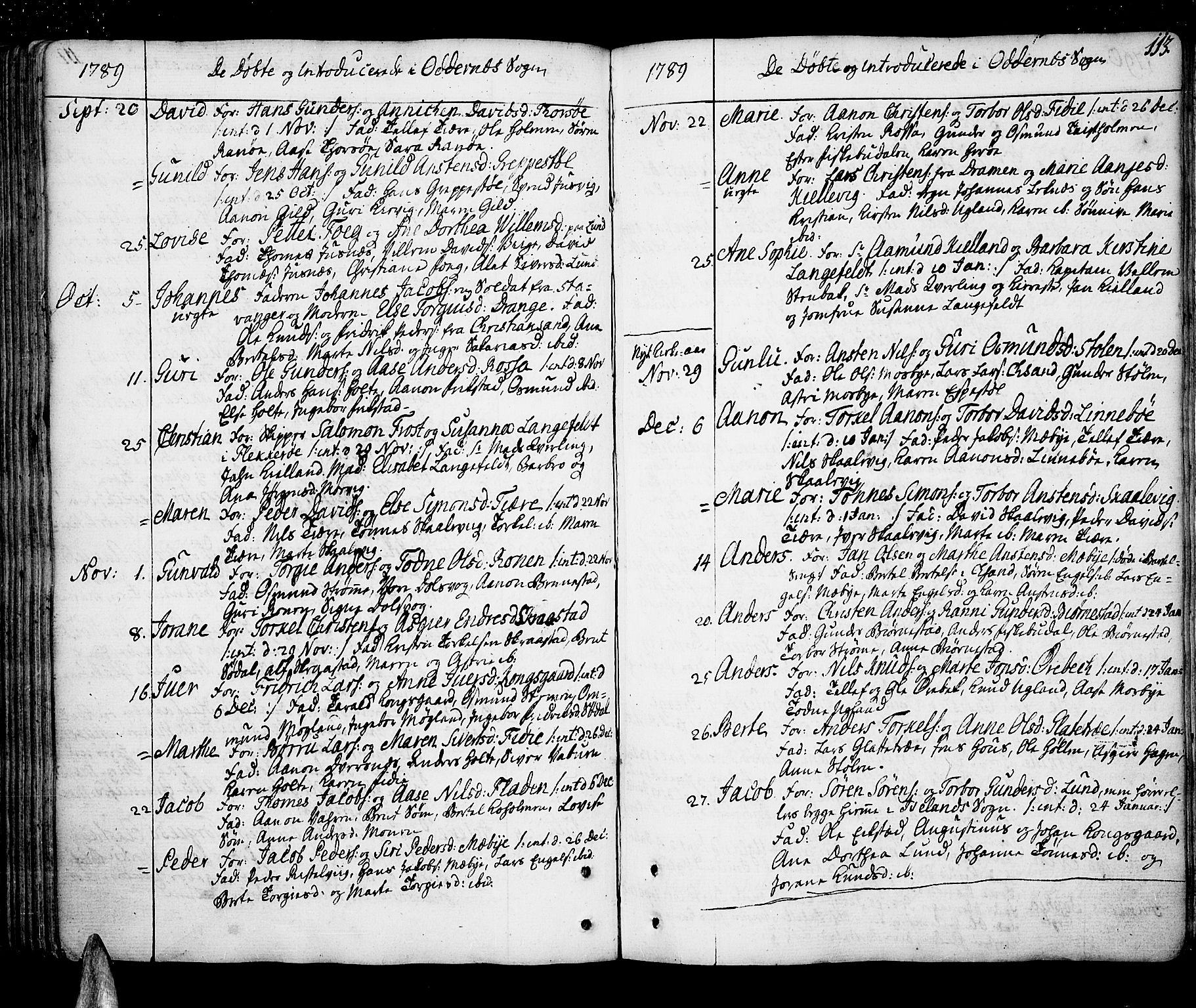 Oddernes sokneprestkontor, AV/SAK-1111-0033/F/Fa/Faa/L0004: Parish register (official) no. A 4, 1764-1820, p. 113