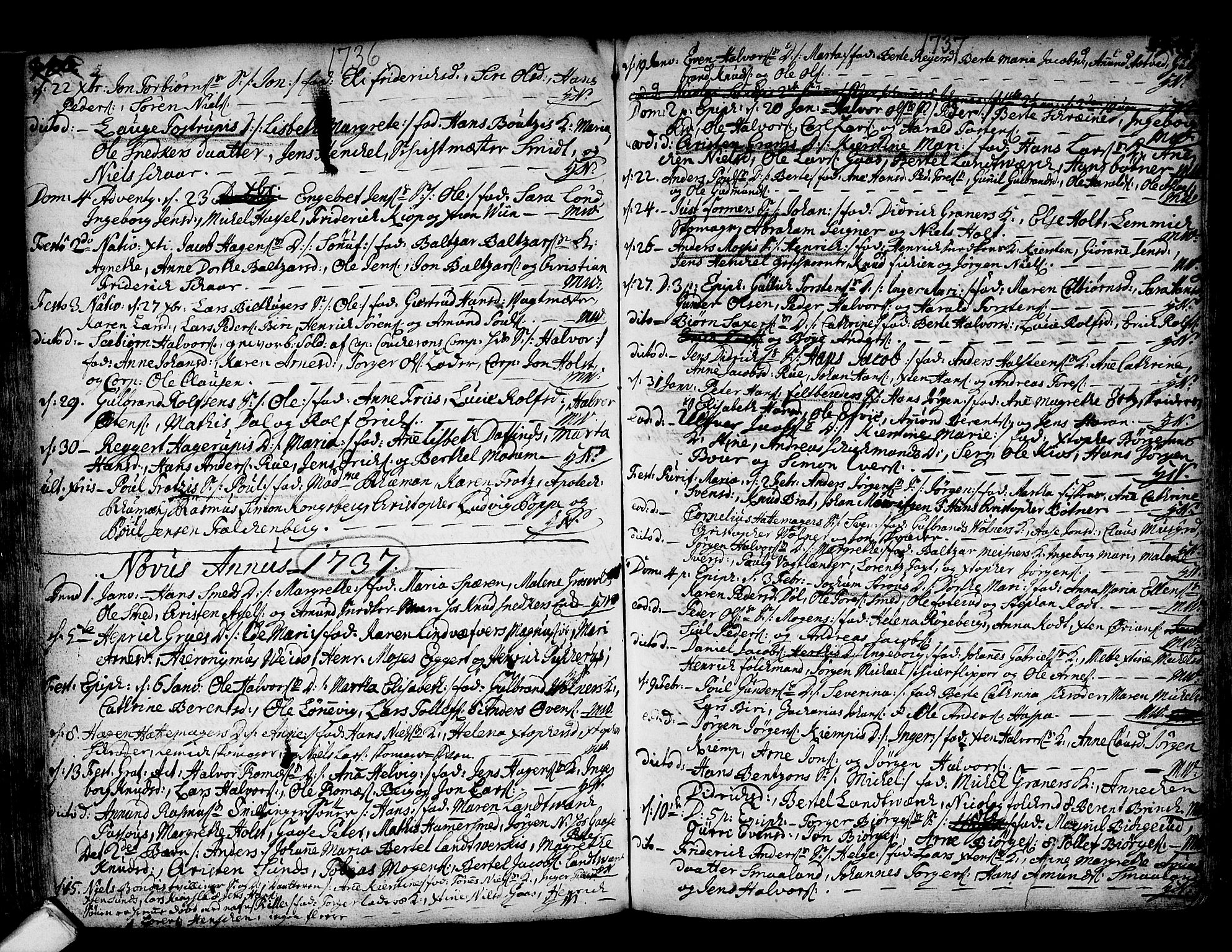 Kongsberg kirkebøker, AV/SAKO-A-22/F/Fa/L0002: Parish register (official) no. I 2, 1721-1743, p. 340-341