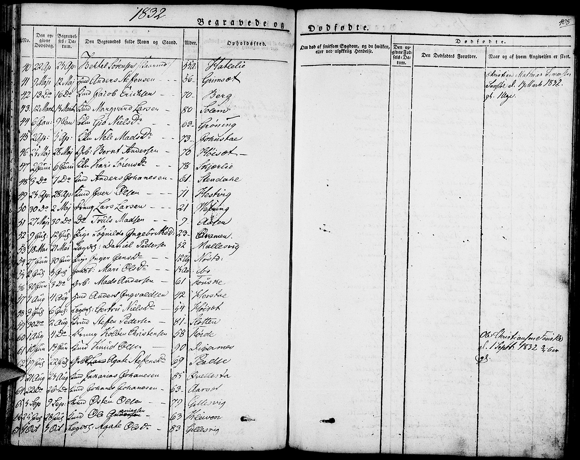 Førde sokneprestembete, SAB/A-79901/H/Haa/Haaa/L0006: Parish register (official) no. A 6, 1821-1842, p. 408