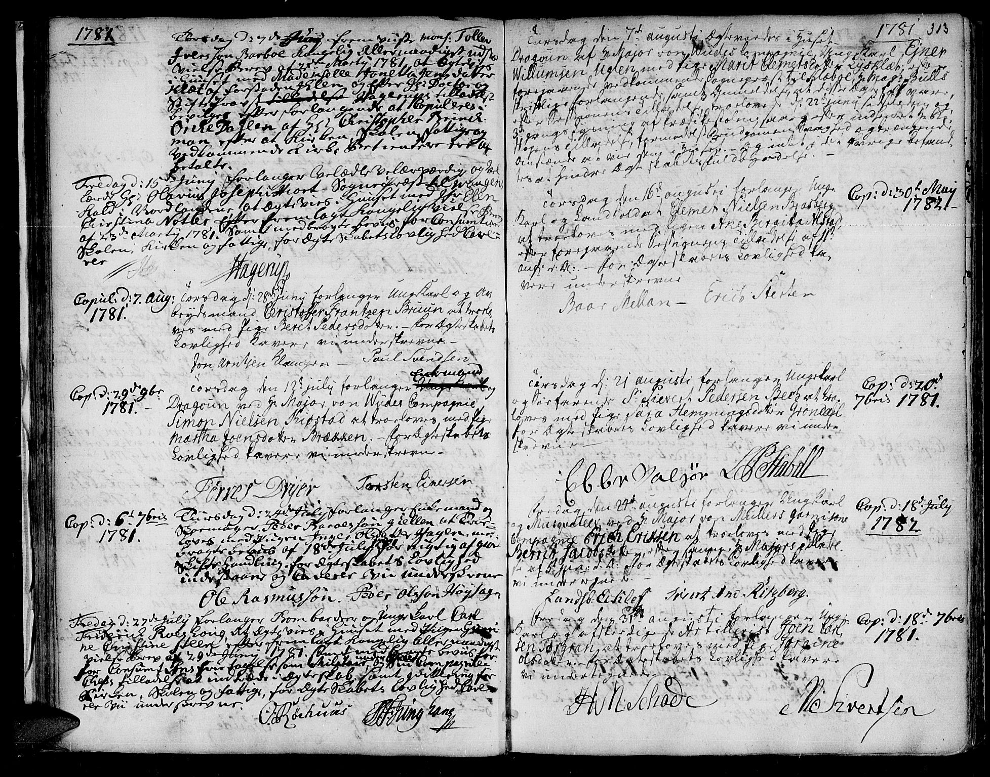 Ministerialprotokoller, klokkerbøker og fødselsregistre - Sør-Trøndelag, SAT/A-1456/601/L0038: Parish register (official) no. 601A06, 1766-1877, p. 313