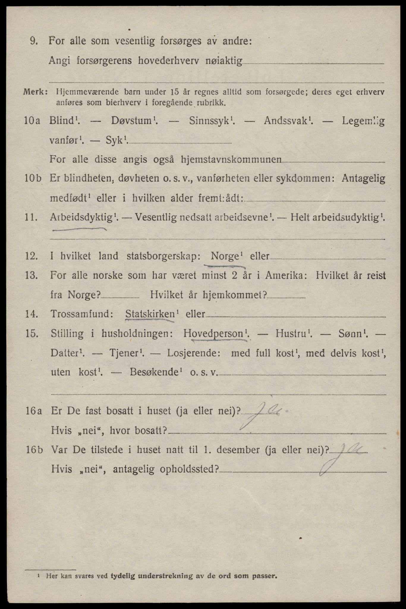 SAST, 1920 census for Høyland, 1920, p. 7809