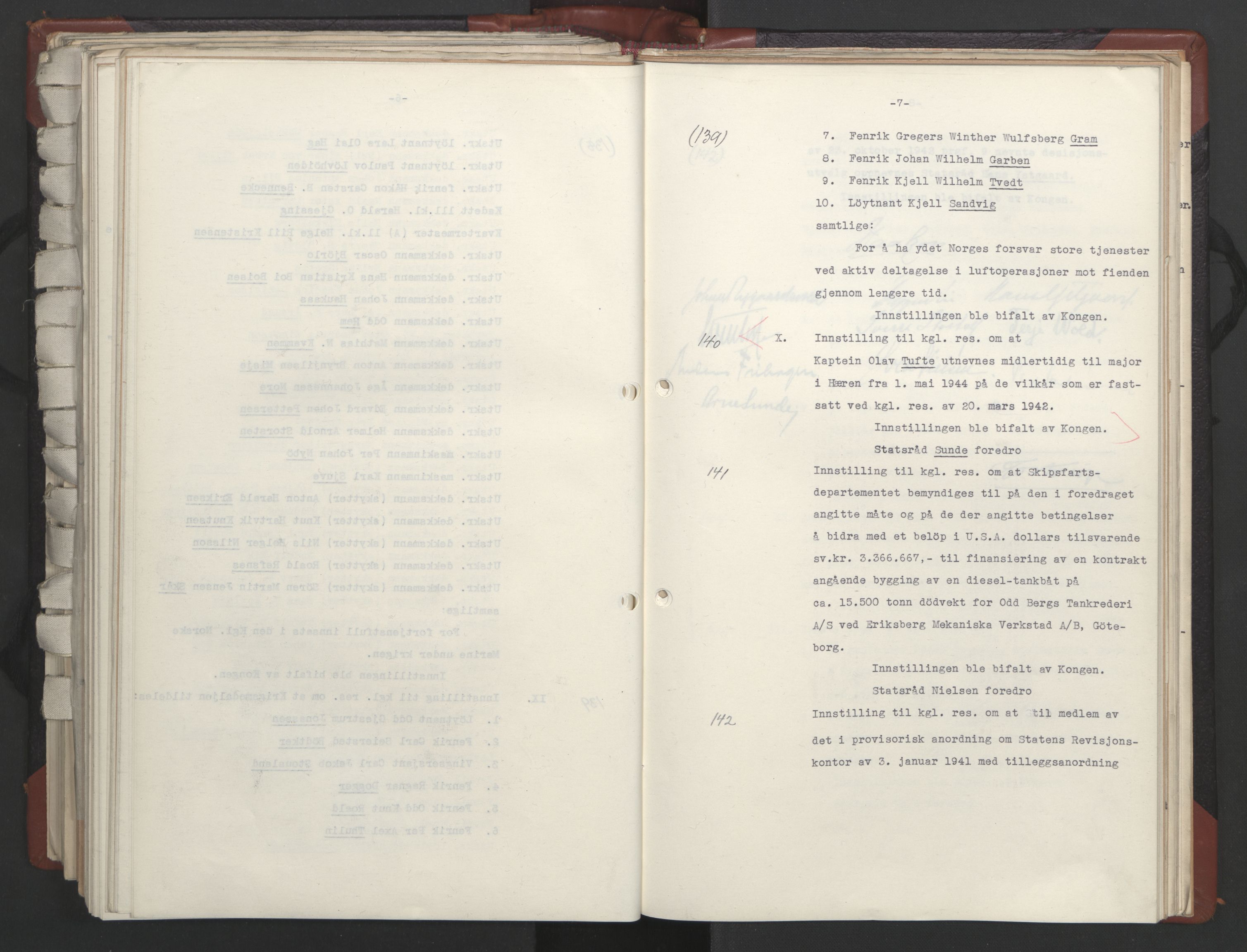 Statsrådssekretariatet, AV/RA-S-1001/A/Ac/L0124: Kgl. res. 14/1-30/6, 1944, p. 393