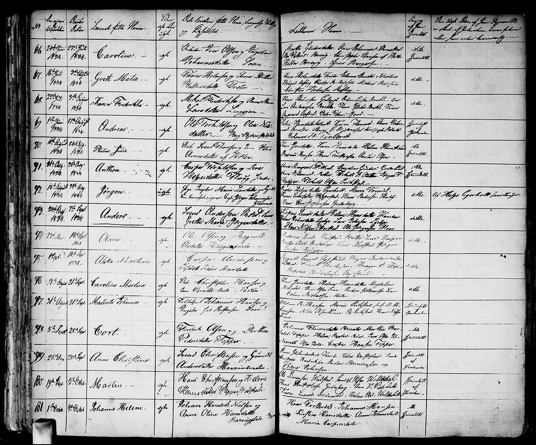Vestby prestekontor Kirkebøker, SAO/A-10893/F/Fa/L0006: Parish register (official) no. I 6, 1827-1849, p. 53