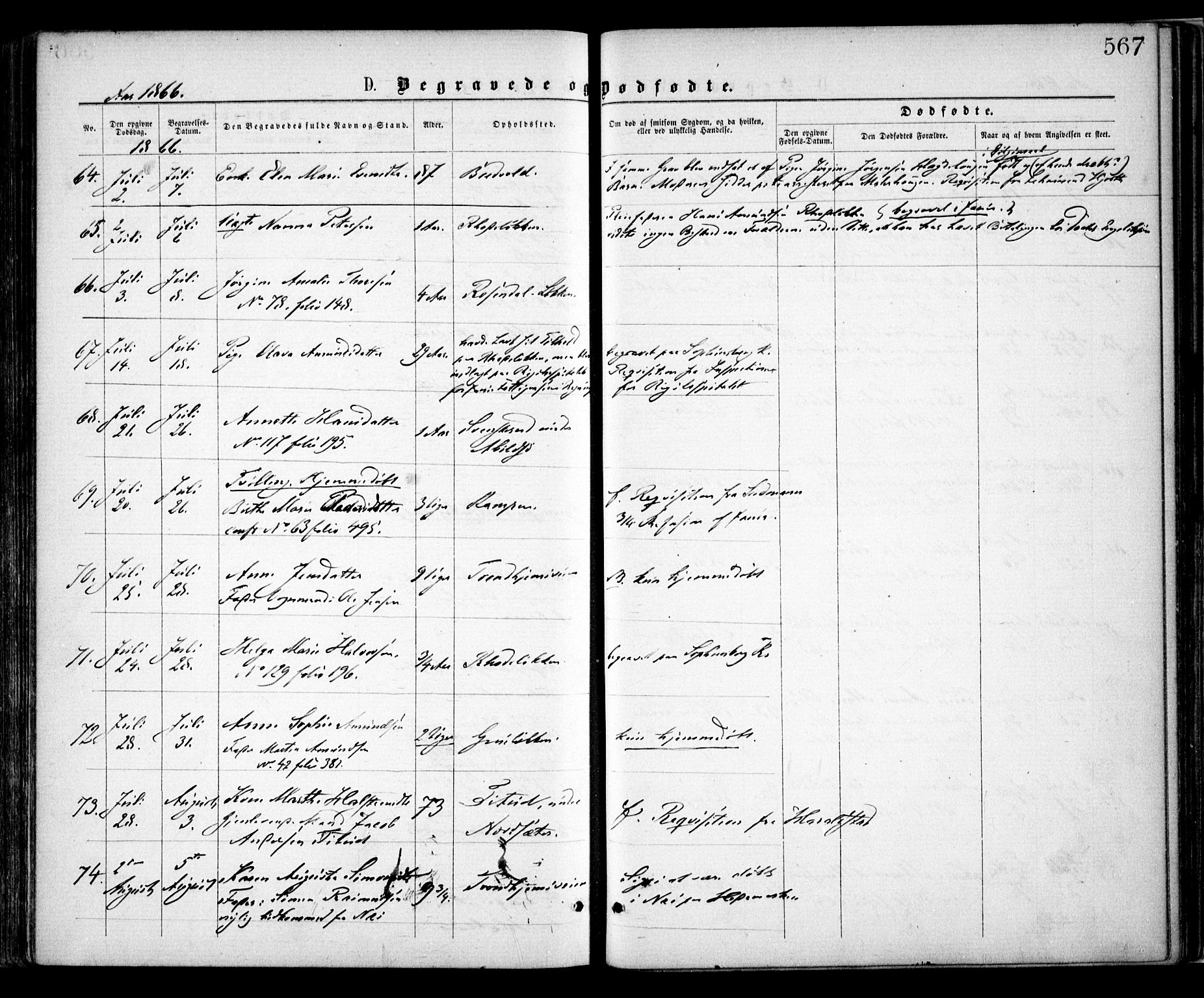 Østre Aker prestekontor Kirkebøker, AV/SAO-A-10840/F/Fa/L0001: Parish register (official) no. I 1, 1861-1869, p. 567