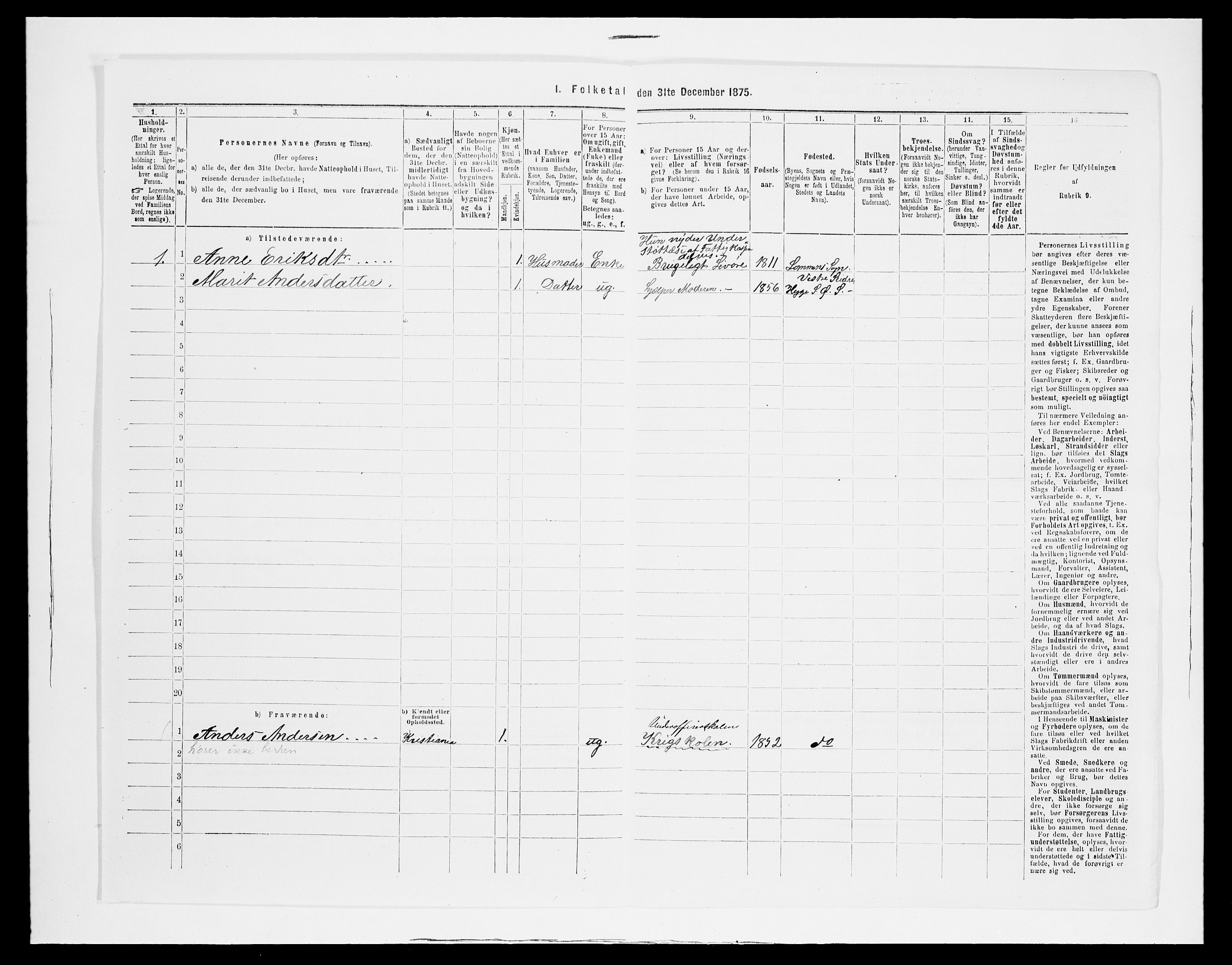 SAH, 1875 census for 0544P Øystre Slidre, 1875, p. 63