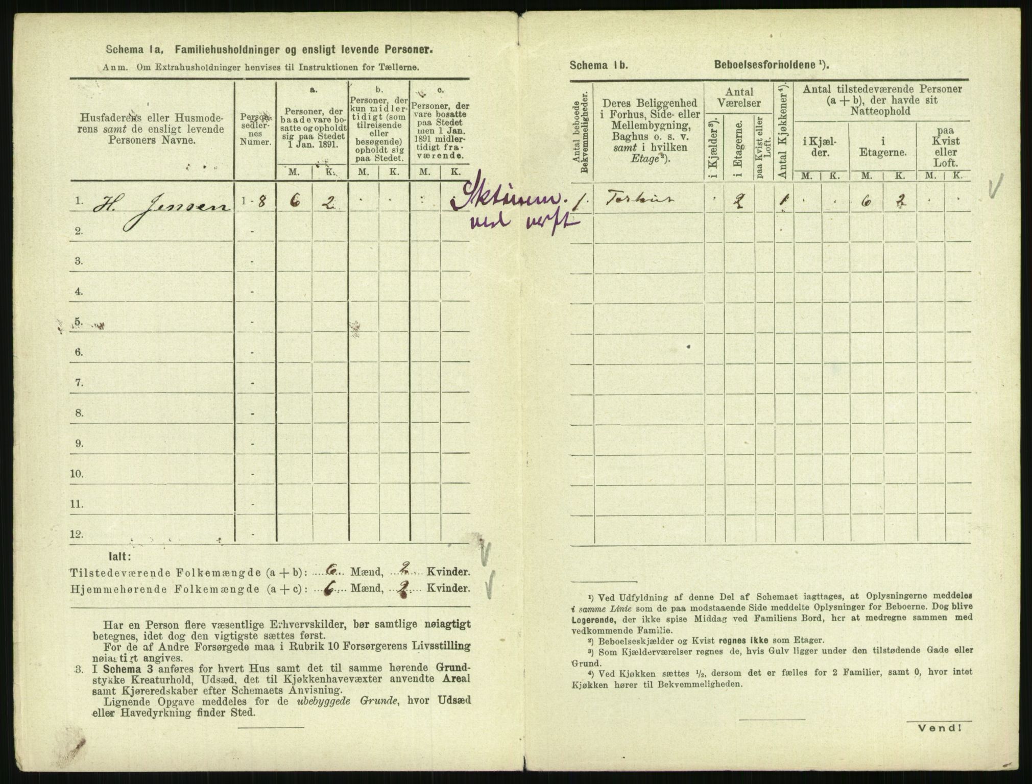 RA, 1891 census for 0801 Kragerø, 1891, p. 293