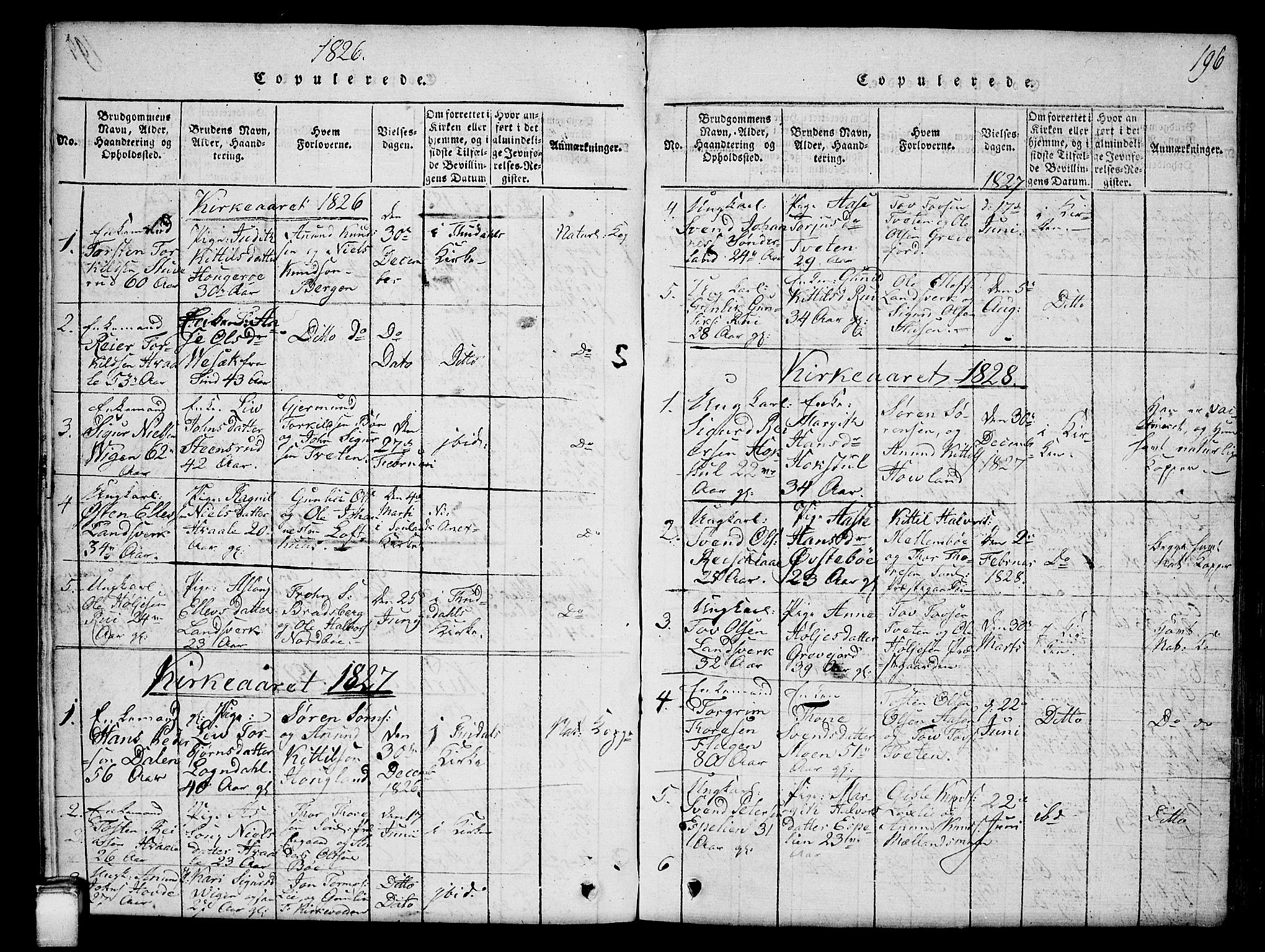 Hjartdal kirkebøker, SAKO/A-270/G/Gc/L0001: Parish register (copy) no. III 1, 1815-1842, p. 196
