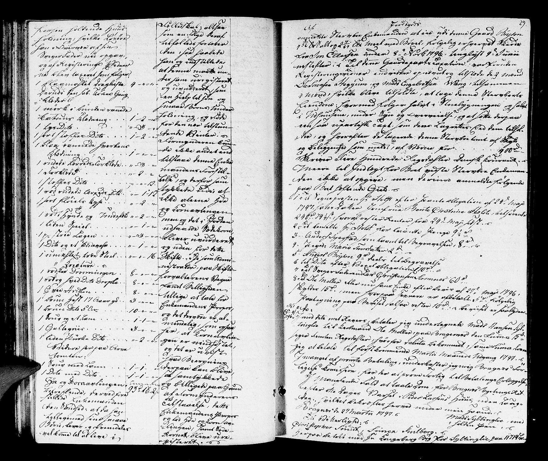 Lier, Røyken og Hurum sorenskriveri, AV/SAKO-A-89/H/Hc/L0008: Skifteprotokoll, 1799-1805, p. 28b-29a