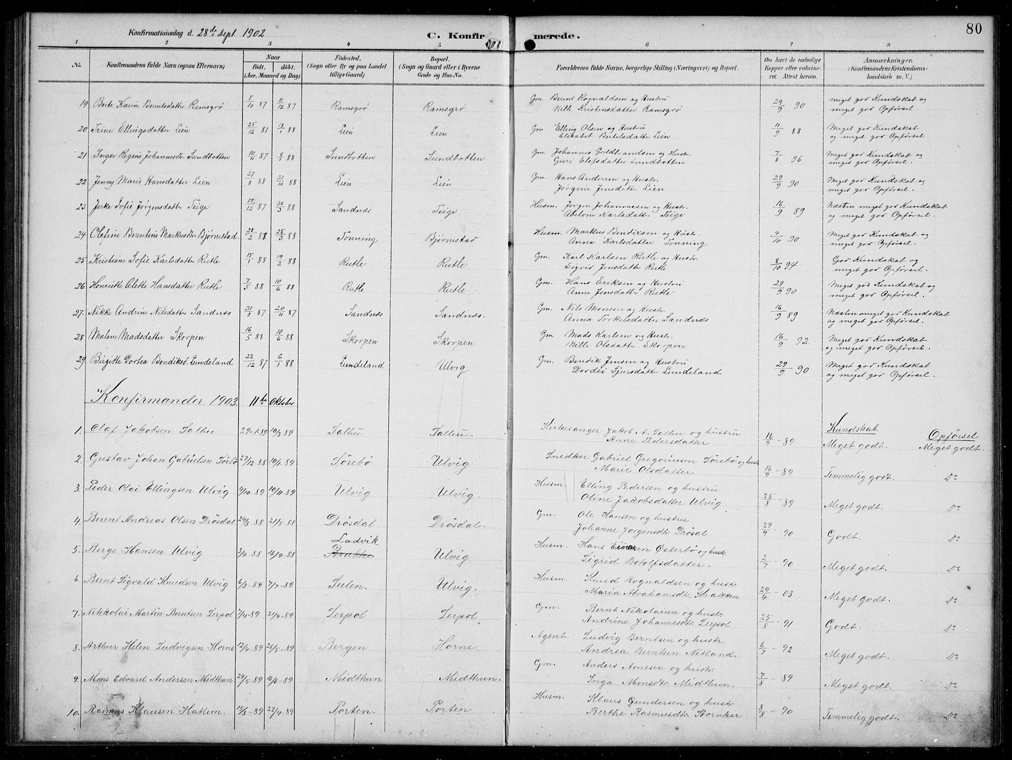 Hyllestad sokneprestembete, AV/SAB-A-80401: Parish register (copy) no. C 3, 1894-1913, p. 80