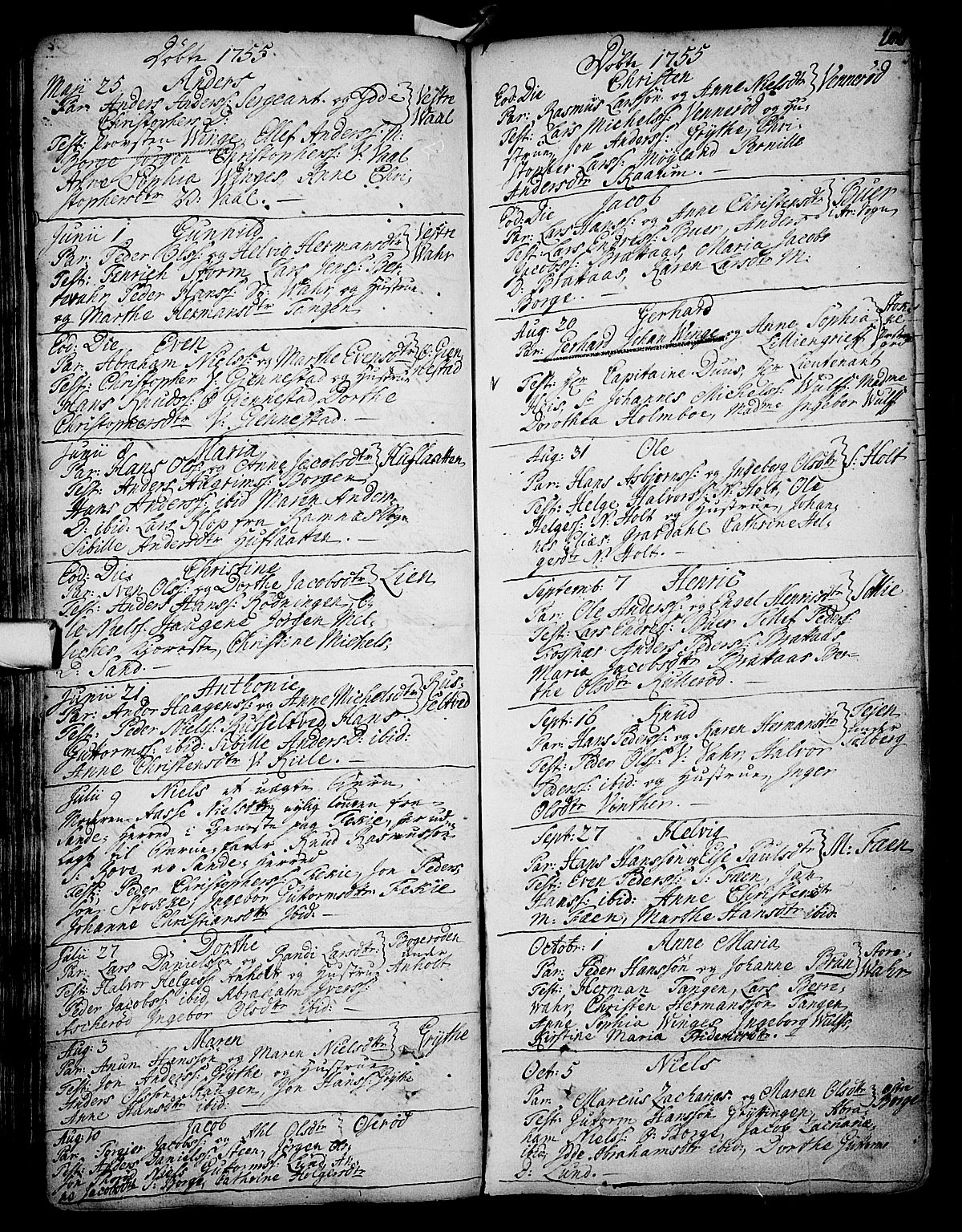 Stokke kirkebøker, AV/SAKO-A-320/F/Fa/L0002: Parish register (official) no. I 2, 1732-1770, p. 100