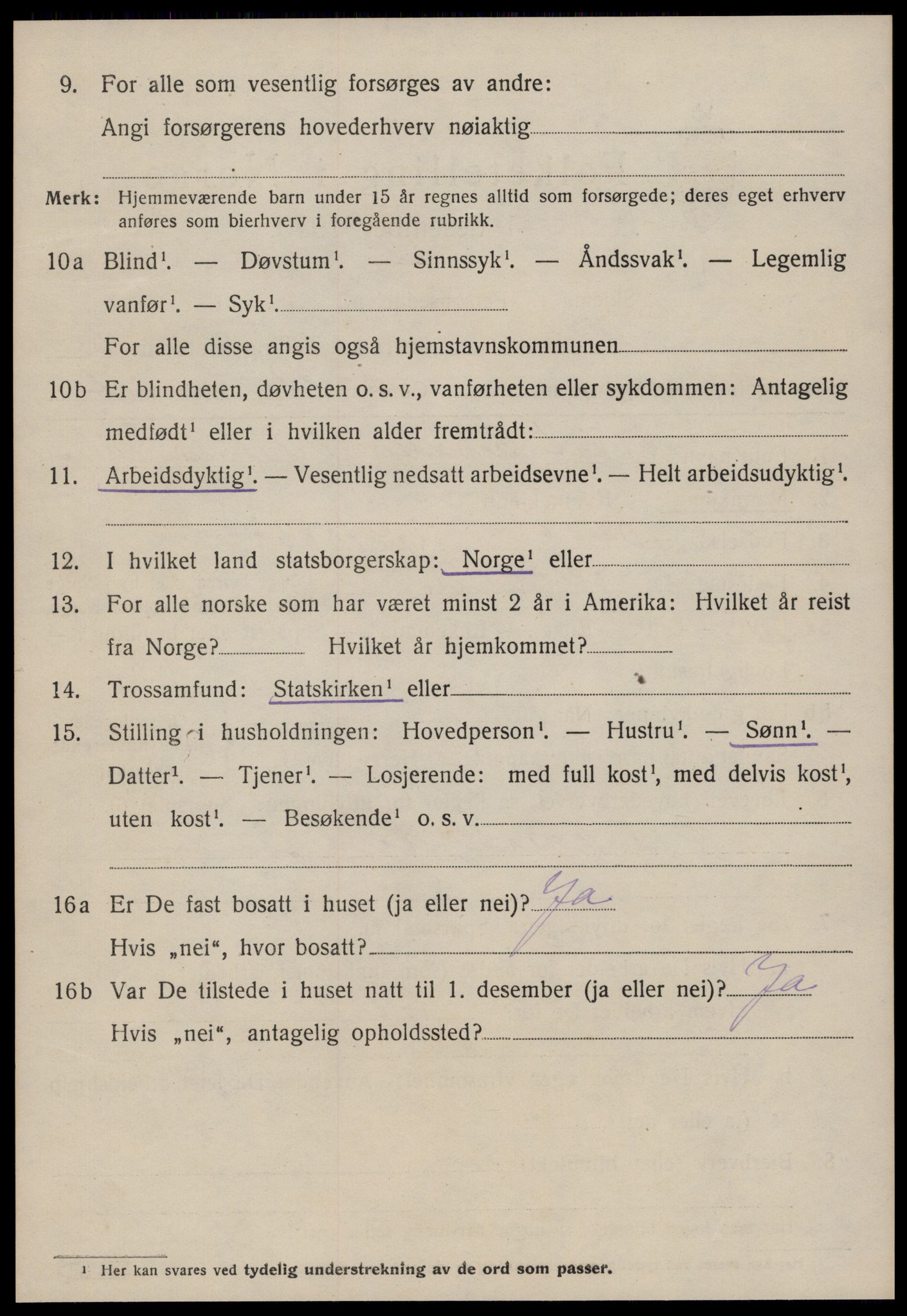 SAT, 1920 census for Tingvoll, 1920, p. 2227