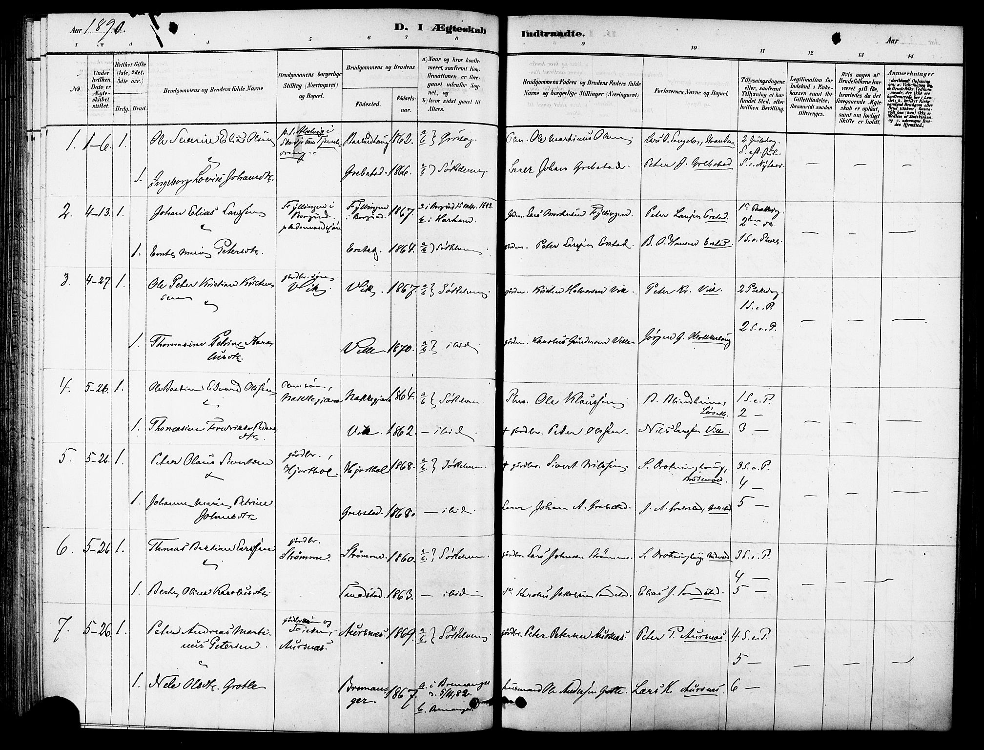 Ministerialprotokoller, klokkerbøker og fødselsregistre - Møre og Romsdal, AV/SAT-A-1454/523/L0334: Parish register (official) no. 523A01, 1878-1891