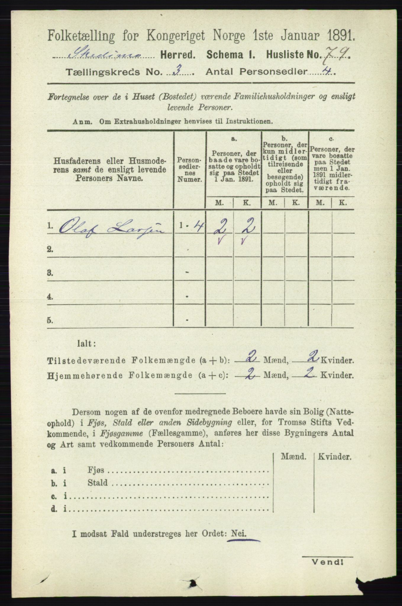 RA, 1891 census for 0231 Skedsmo, 1891, p. 1297