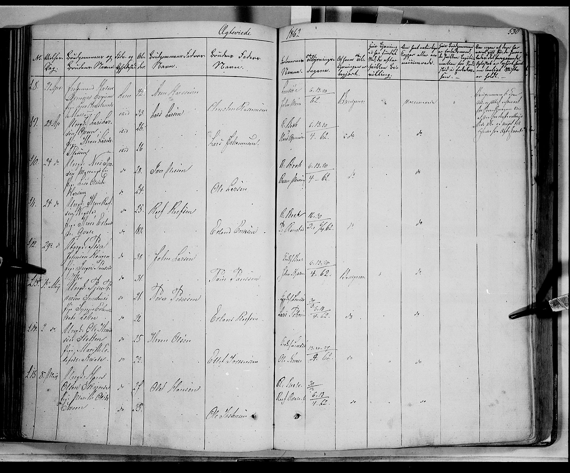 Lom prestekontor, SAH/PREST-070/K/L0006: Parish register (official) no. 6B, 1837-1863, p. 530