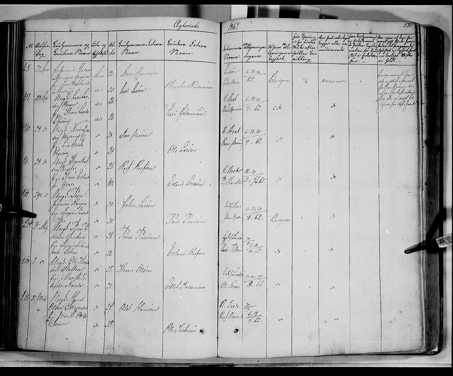 Lom prestekontor, AV/SAH-PREST-070/K/L0006: Parish register (official) no. 6B, 1837-1863, p. 530