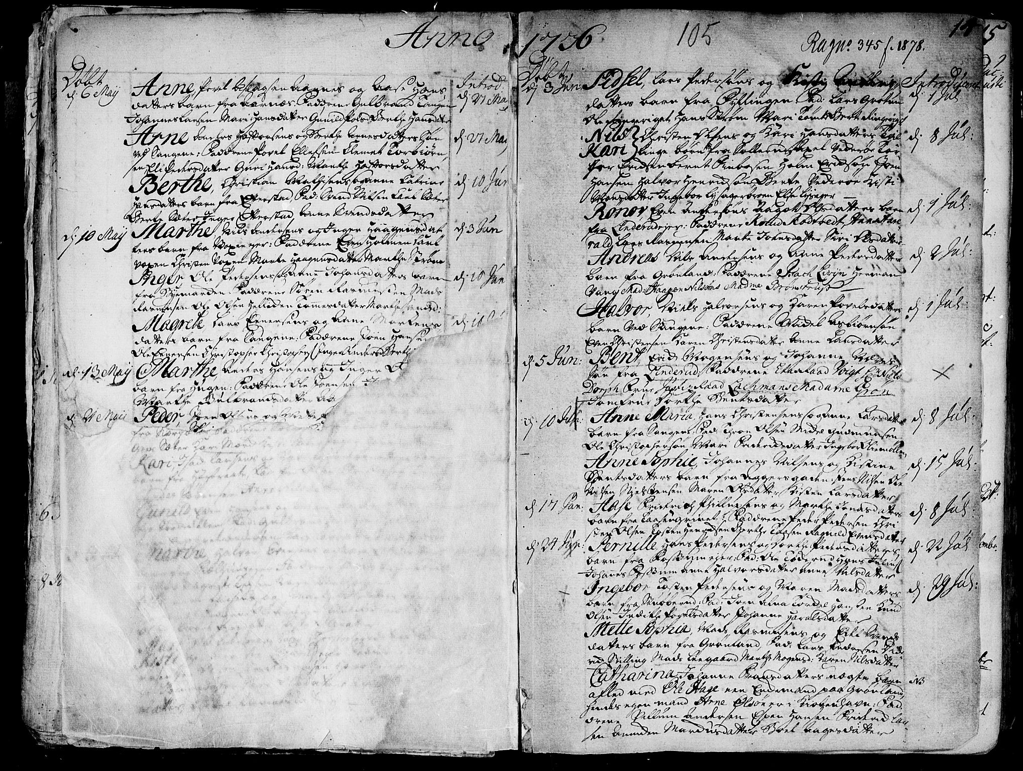 Aker prestekontor kirkebøker, AV/SAO-A-10861/F/L0007: Parish register (official) no. 7, 1734-1748, p. 14