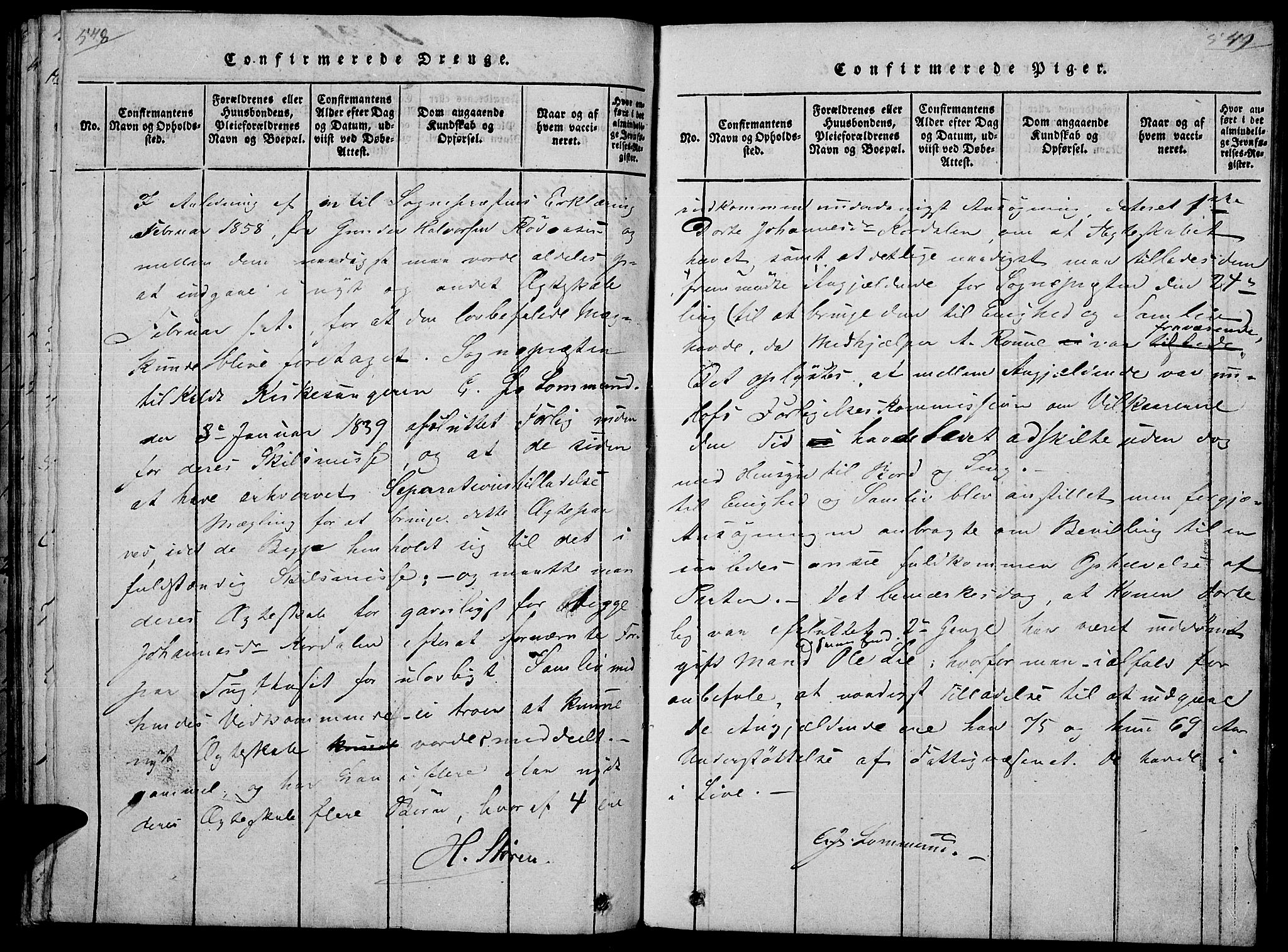 Hof prestekontor, SAH/PREST-038/H/Ha/Haa/L0005: Parish register (official) no. 5, 1816-1822, p. 548-549