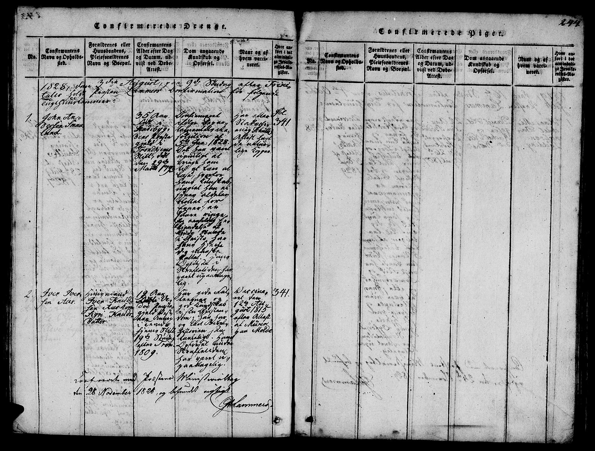 Ministerialprotokoller, klokkerbøker og fødselsregistre - Sør-Trøndelag, SAT/A-1456/623/L0478: Parish register (copy) no. 623C01, 1815-1873, p. 244
