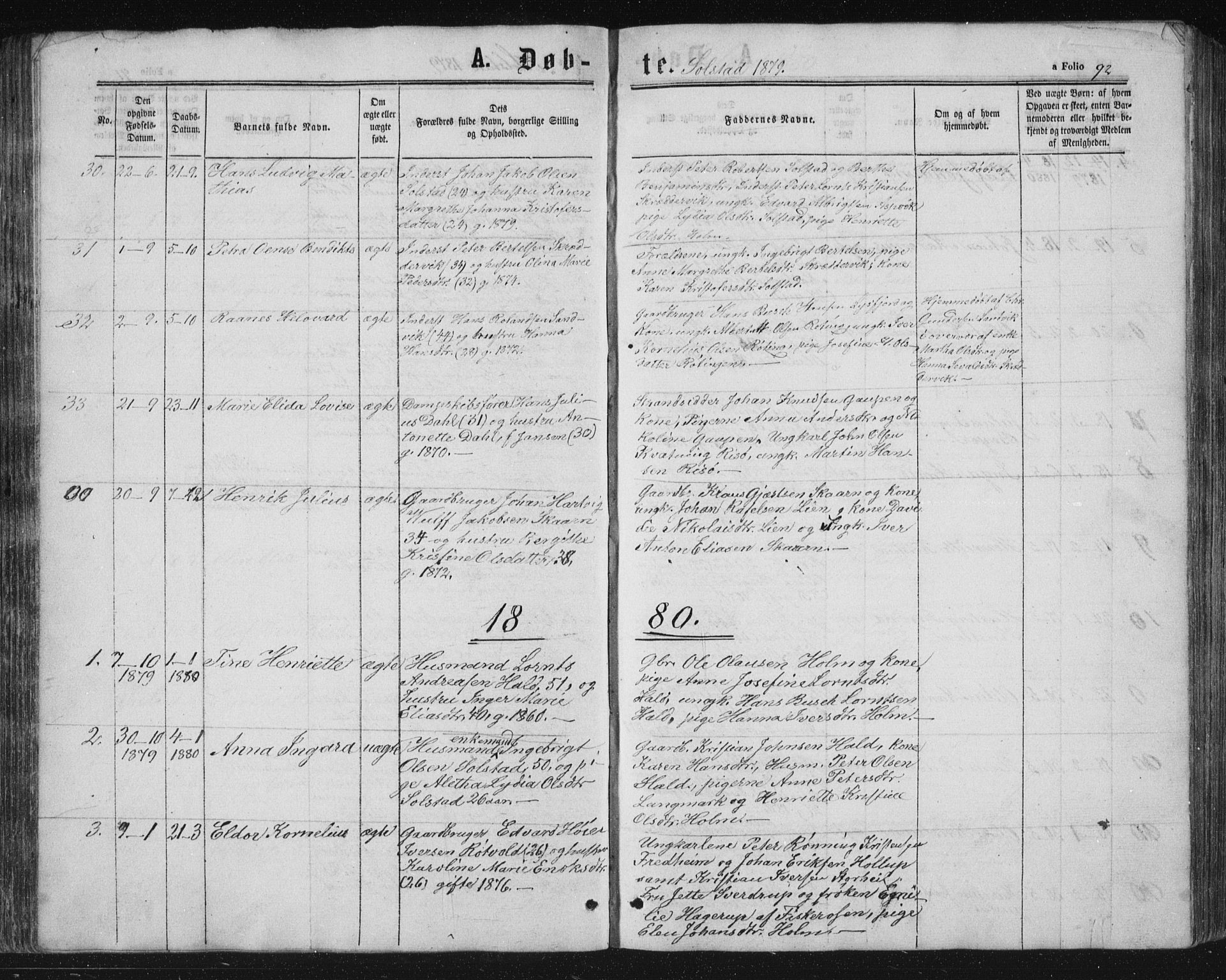 Ministerialprotokoller, klokkerbøker og fødselsregistre - Nordland, AV/SAT-A-1459/810/L0159: Parish register (copy) no. 810C02 /2, 1863-1883, p. 92