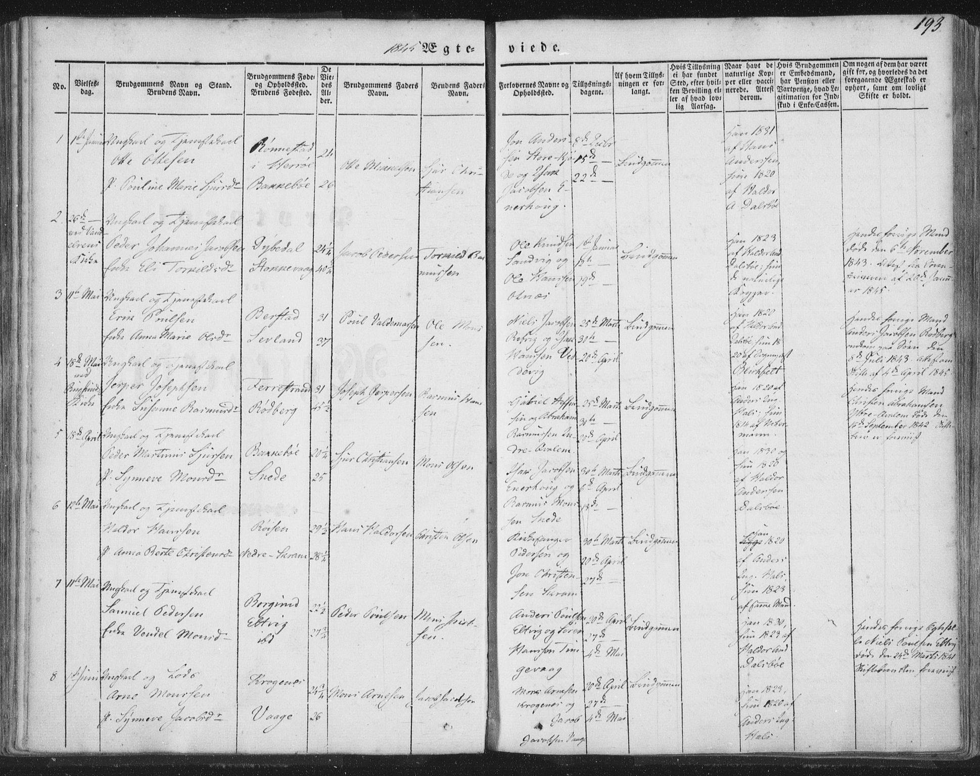 Selje sokneprestembete, AV/SAB-A-99938/H/Ha/Haa/Haaa: Parish register (official) no. A 10, 1844-1858, p. 193