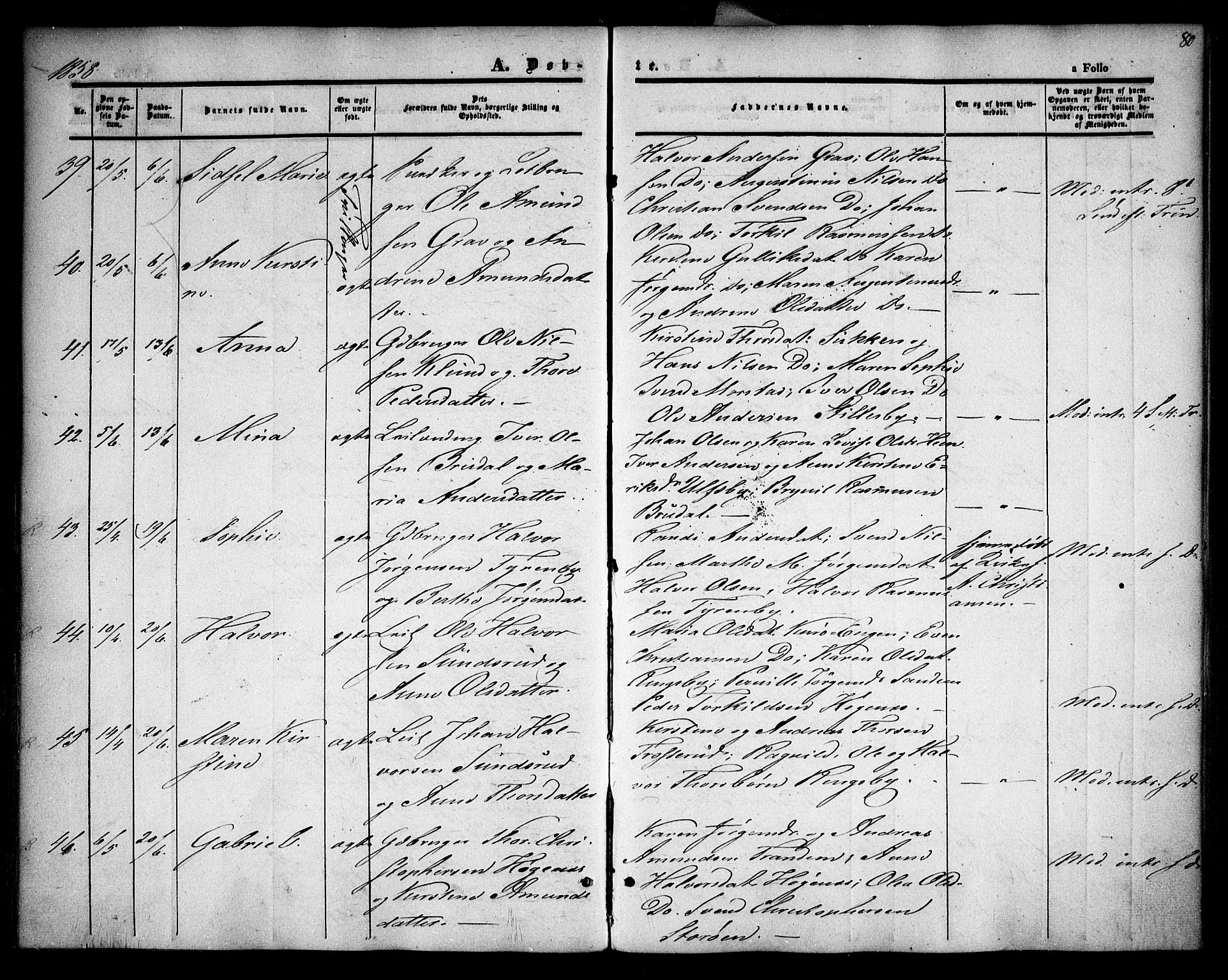 Rødenes prestekontor Kirkebøker, AV/SAO-A-2005/F/Fa/L0006: Parish register (official) no. I 6, 1850-1859, p. 80