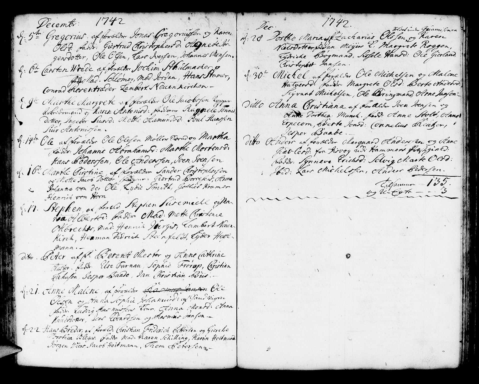 Korskirken sokneprestembete, SAB/A-76101/H/Haa/L0004: Parish register (official) no. A 4, 1720-1750, p. 237