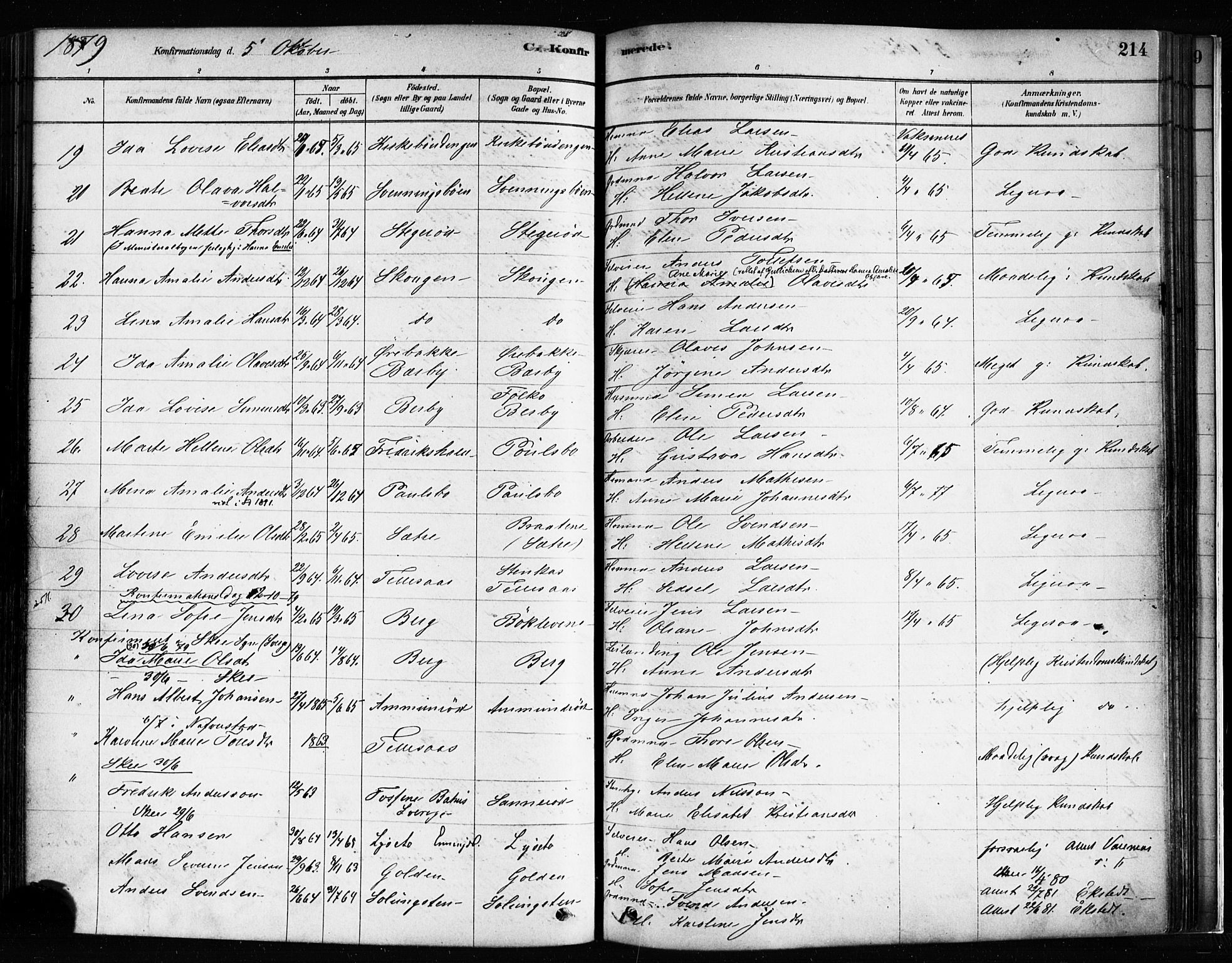 Idd prestekontor Kirkebøker, AV/SAO-A-10911/F/Fc/L0006a: Parish register (official) no. III 6A, 1878-1903, p. 214