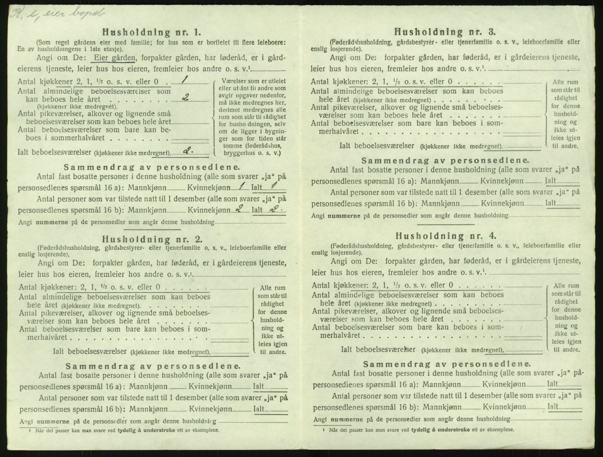 SAK, 1920 census for Holt, 1920, p. 159