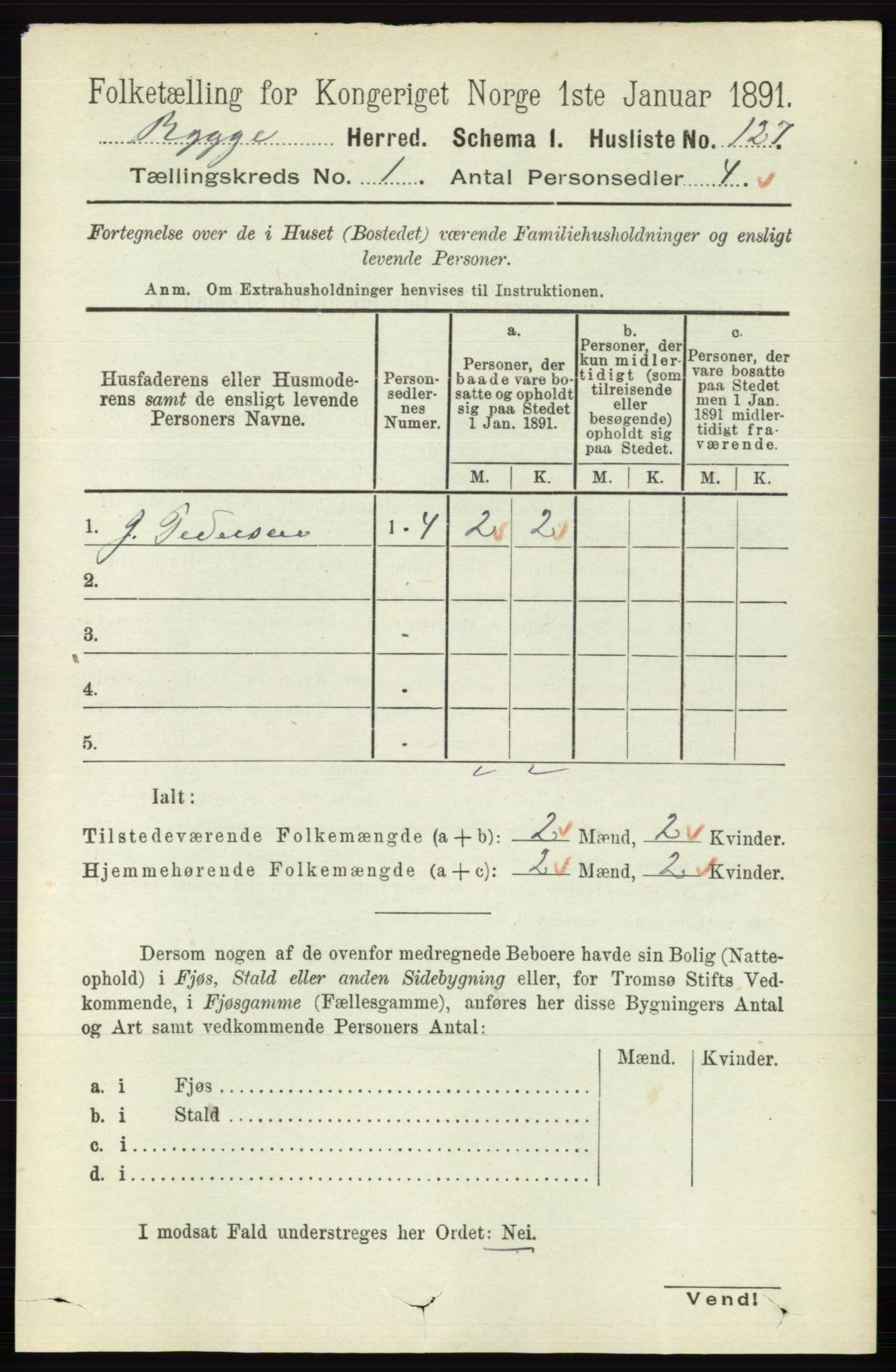 RA, 1891 census for 0136 Rygge, 1891, p. 155