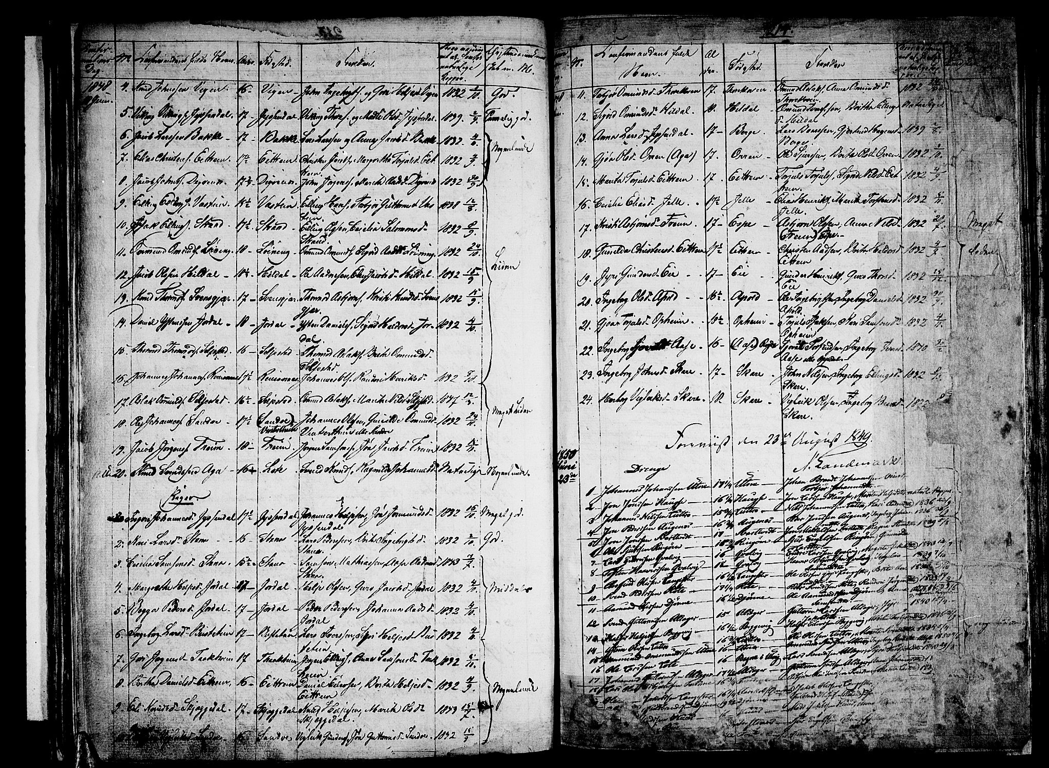 Ullensvang sokneprestembete, SAB/A-78701/H/Haa: Parish register (official) no. A 10, 1825-1853, p. 214