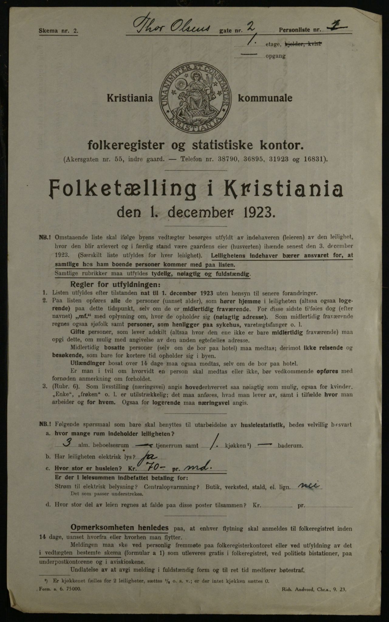 OBA, Municipal Census 1923 for Kristiania, 1923, p. 120984