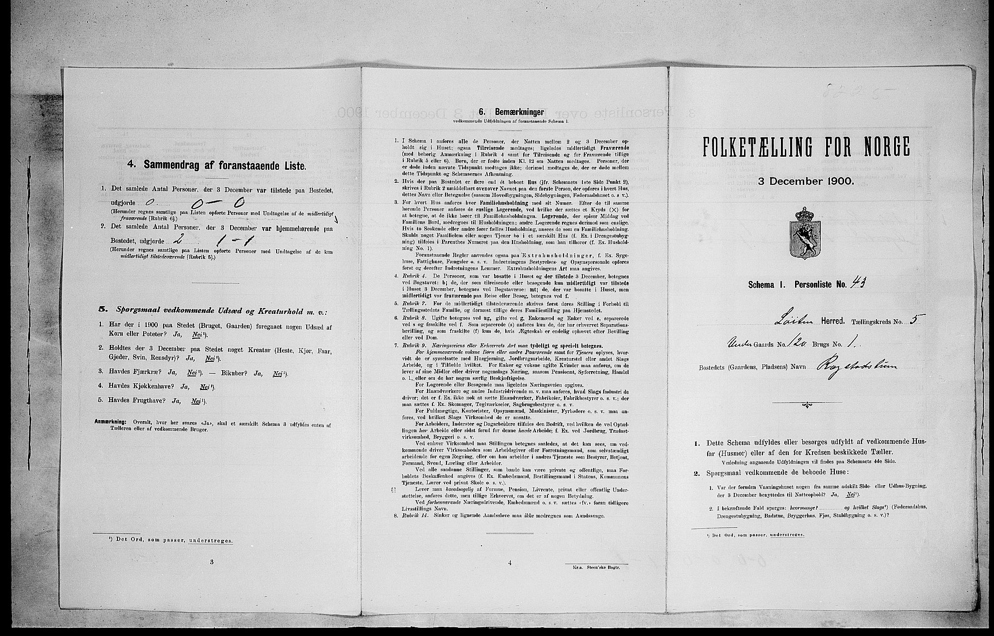 SAH, 1900 census for Løten, 1900, p. 1338