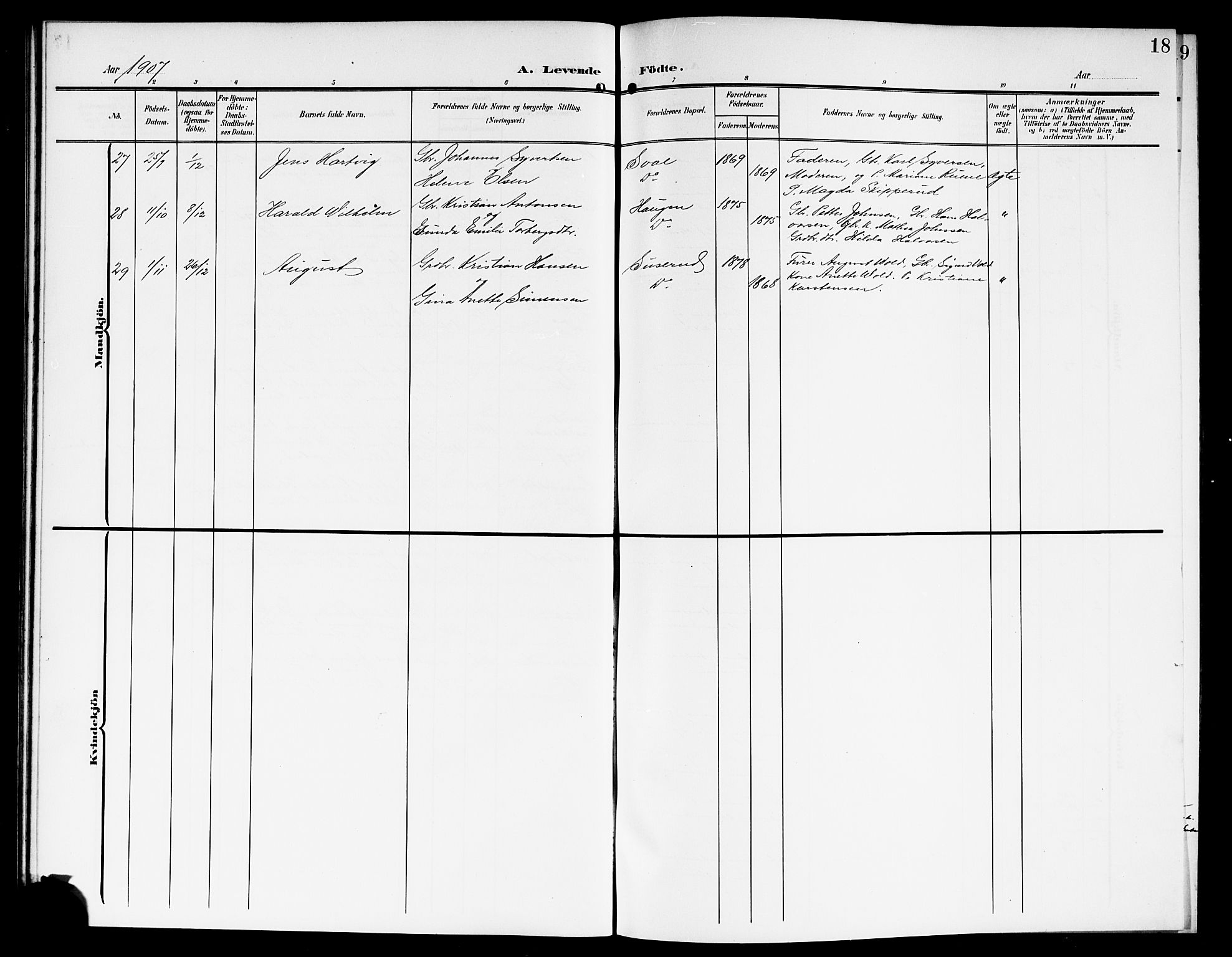 Skiptvet prestekontor Kirkebøker, SAO/A-20009/G/Ga/L0002: Parish register (copy) no. 2, 1905-1915, p. 18