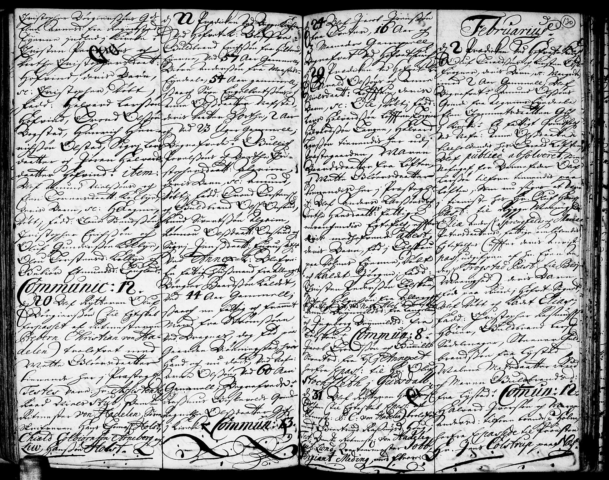 Ullensaker prestekontor Kirkebøker, AV/SAO-A-10236a/F/Fa/L0001: Parish register (official) no. I 1, 1689-1701, p. 130