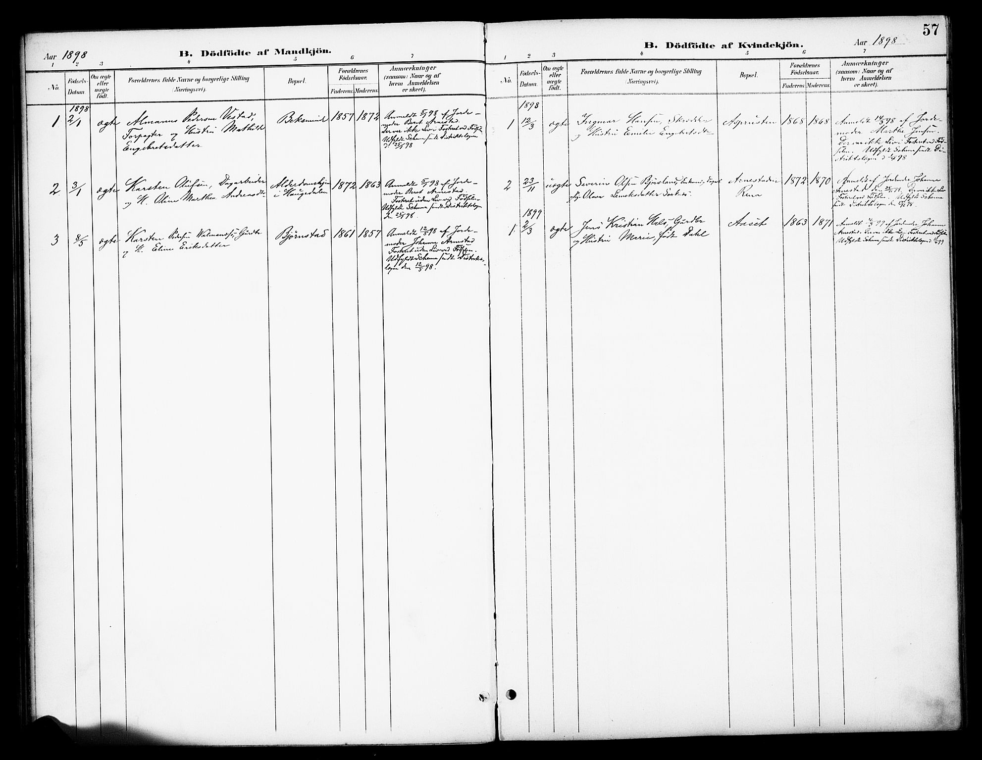 Åmot prestekontor, Hedmark, SAH/PREST-056/H/Ha/Haa/L0013: Parish register (official) no. 13, 1898-1906, p. 57