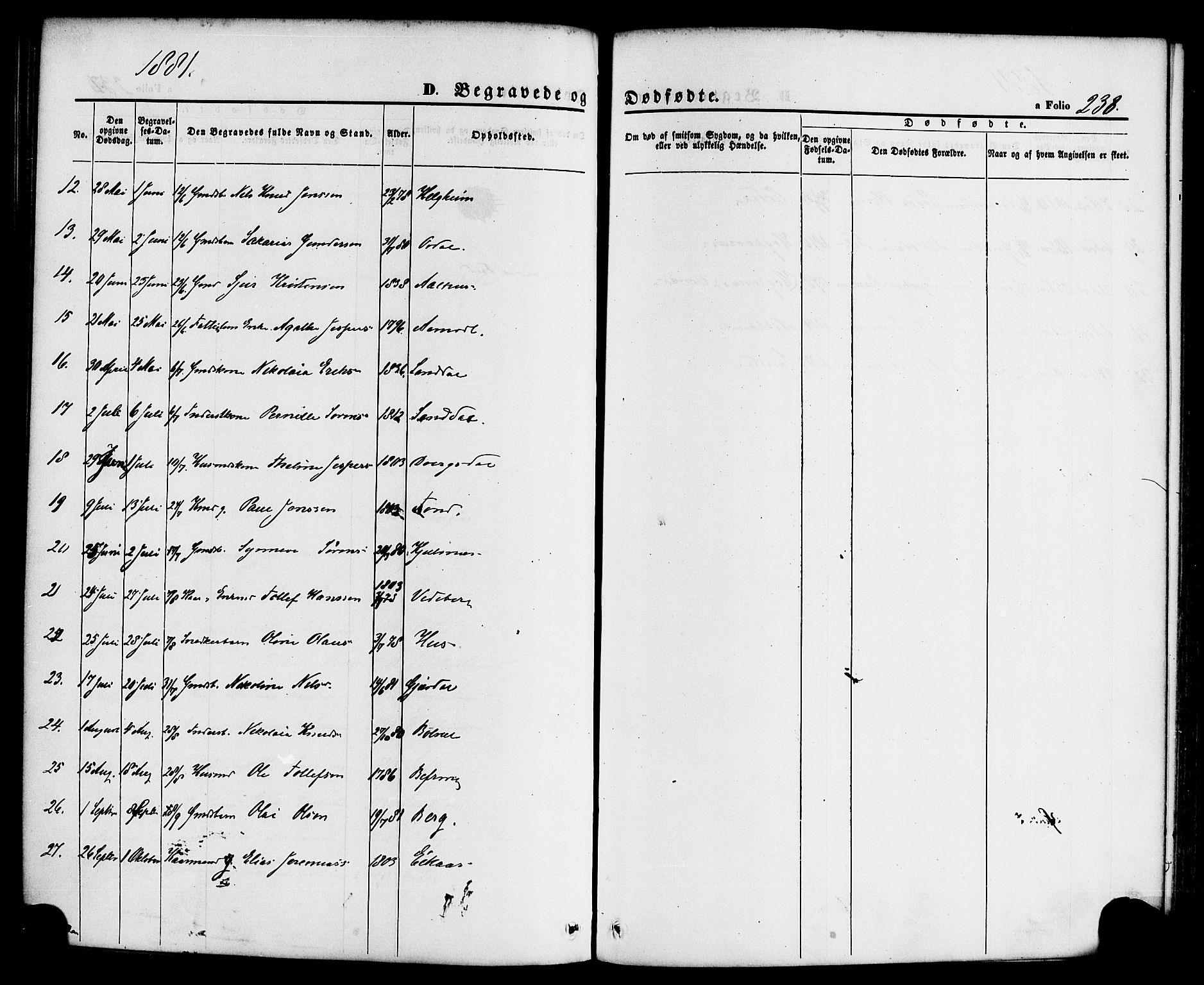 Jølster sokneprestembete, AV/SAB-A-80701/H/Haa/Haaa/L0011: Parish register (official) no. A 11, 1866-1881, p. 238