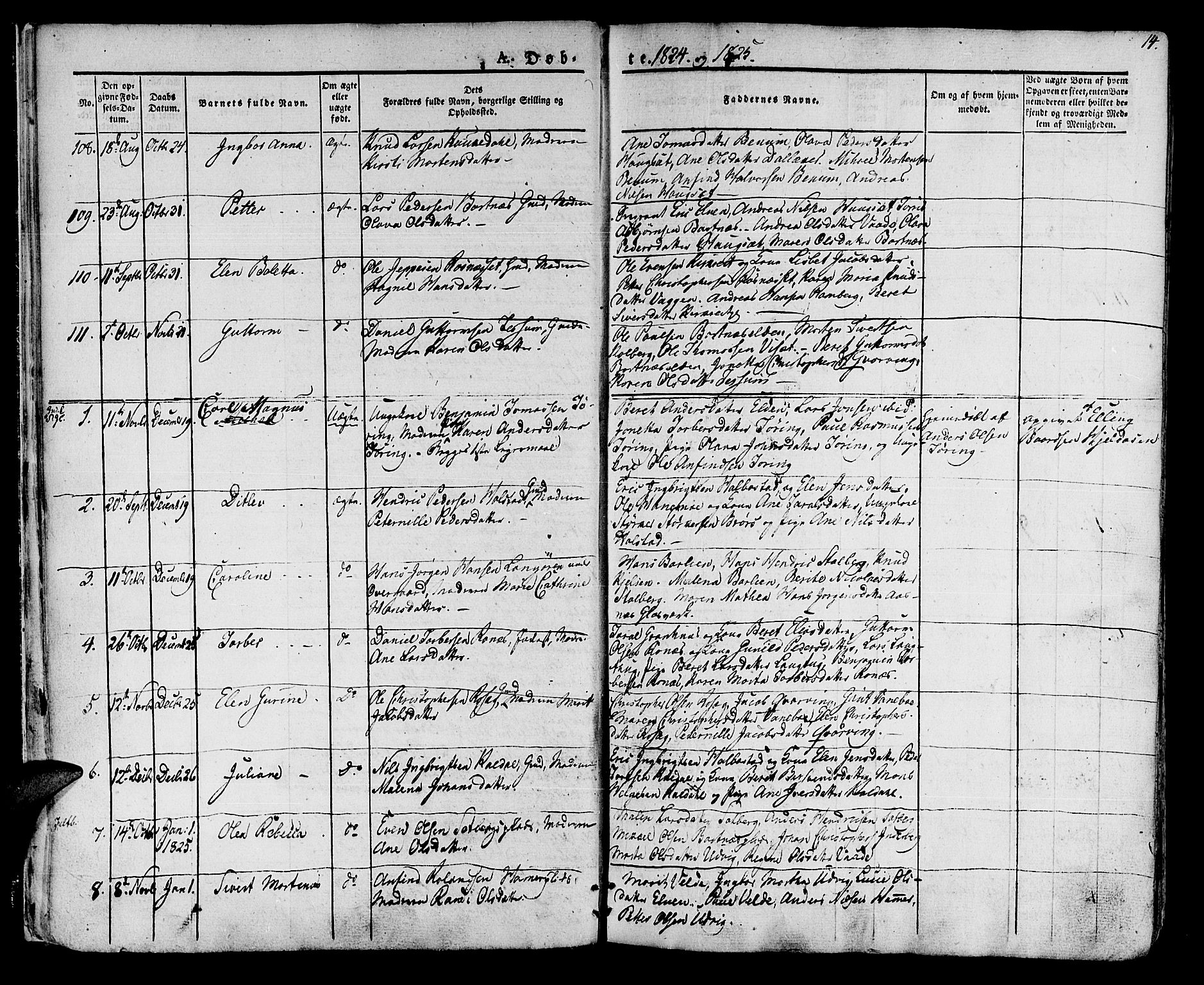 Ministerialprotokoller, klokkerbøker og fødselsregistre - Nord-Trøndelag, SAT/A-1458/741/L0390: Parish register (official) no. 741A04, 1822-1836, p. 14
