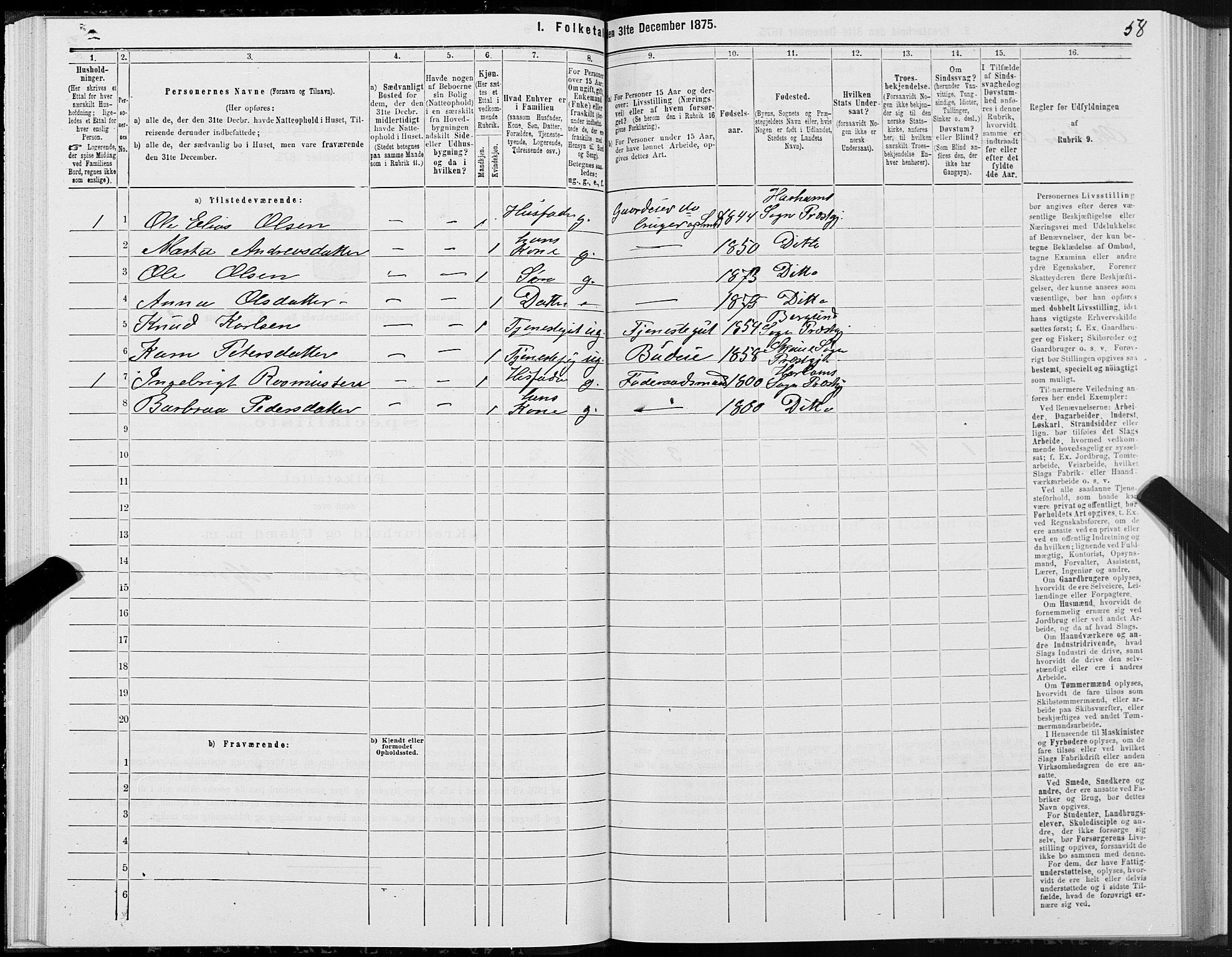 SAT, 1875 census for 1534P Haram, 1875, p. 3058