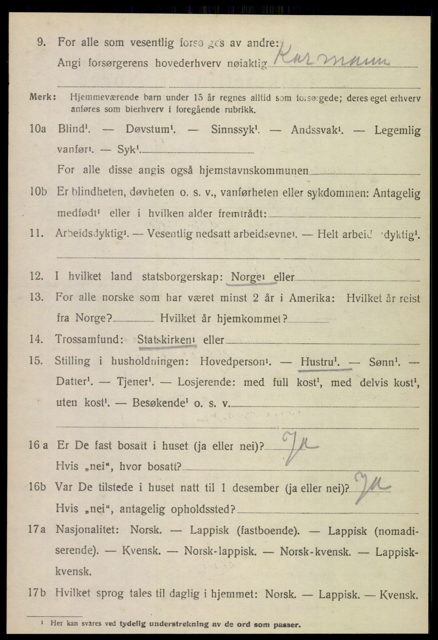 SAT, 1920 census for Meløy, 1920, p. 3434