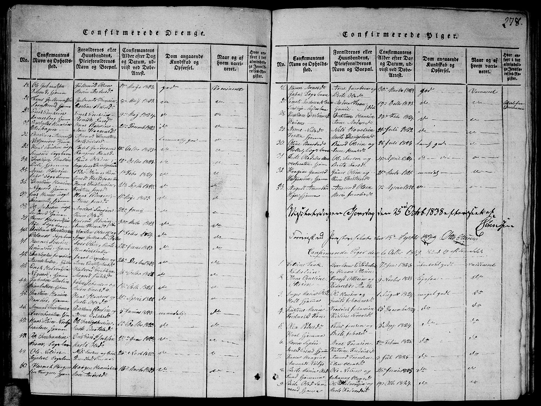 Fet prestekontor Kirkebøker, AV/SAO-A-10370a/G/Ga/L0001: Parish register (copy) no. I 1, 1815-1842, p. 278