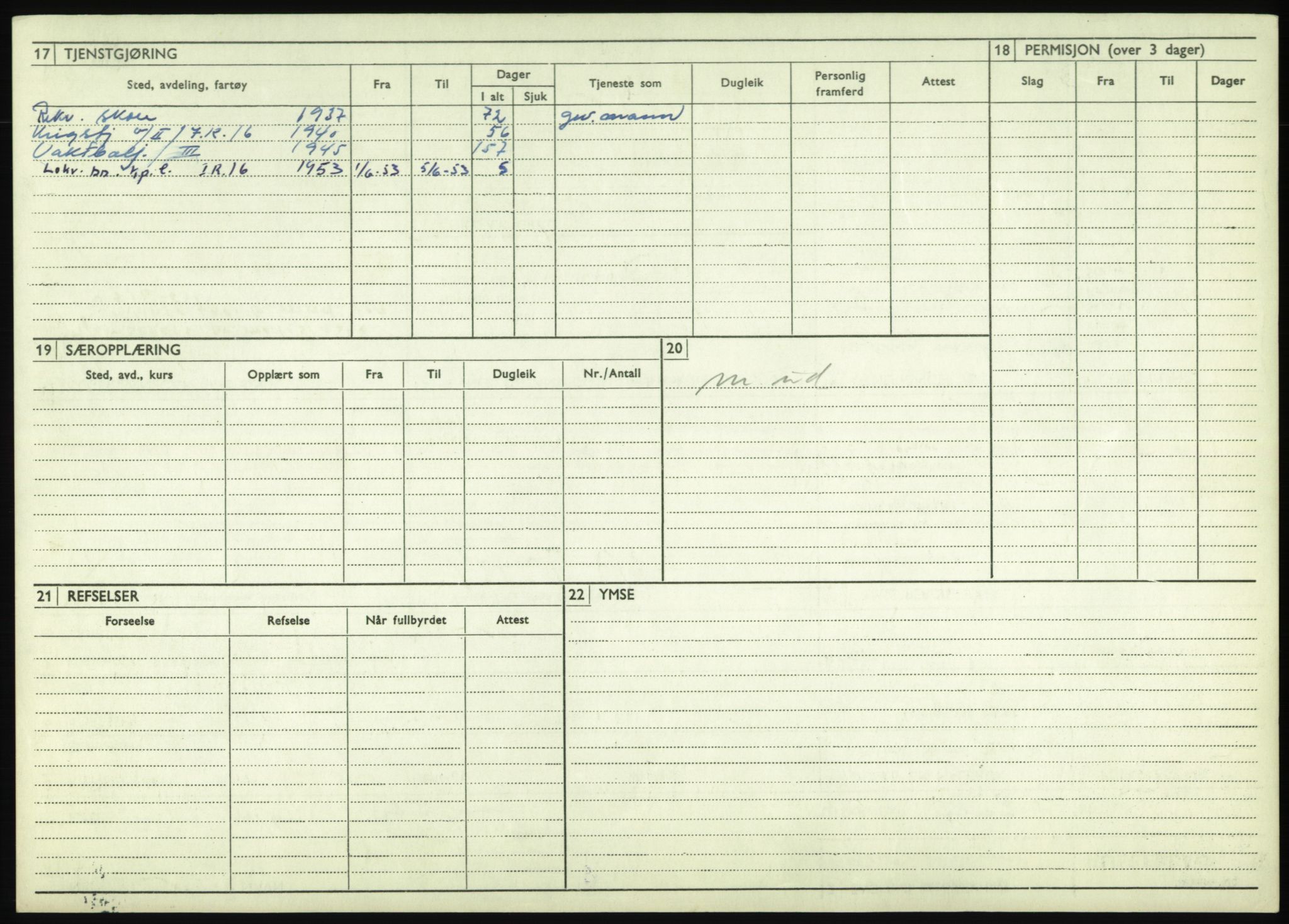 Forsvaret, Troms infanteriregiment nr. 16, AV/RA-RAFA-3146/P/Pa/L0021: Rulleblad for regimentets menige mannskaper, årsklasse 1937, 1937, p. 724