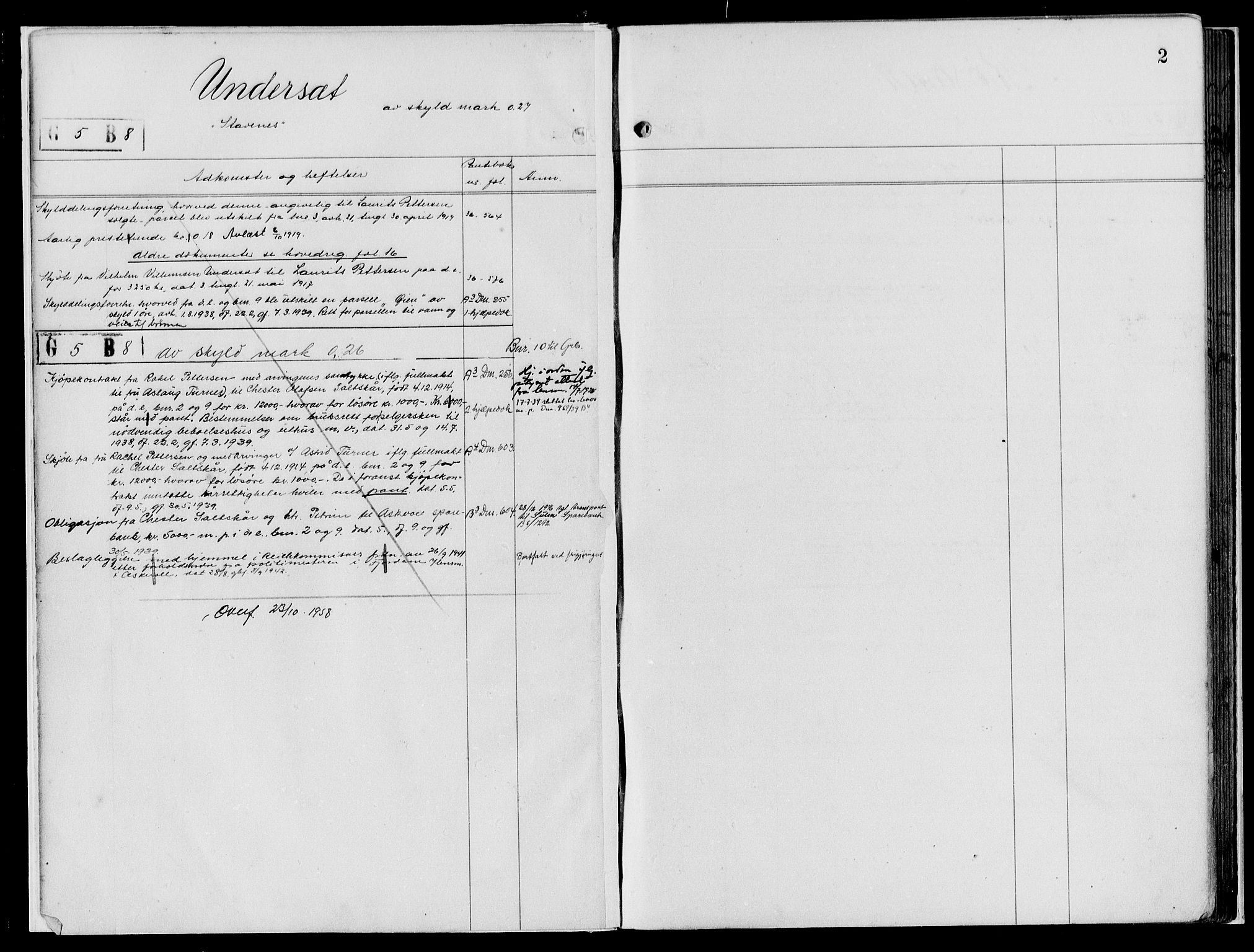 Sunnfjord tingrett, SAB/A-3201/1/G/Ga/Gaa/L0006: Mortgage register no. II.A.a.6, 1914-1958, p. 2