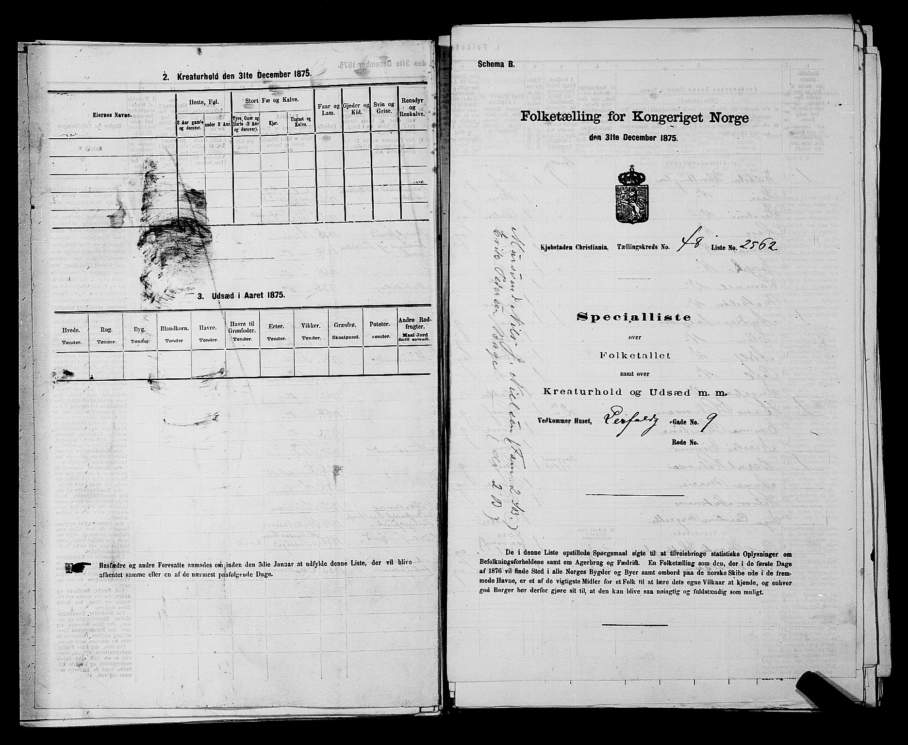 RA, 1875 census for 0301 Kristiania, 1875, p. 7150