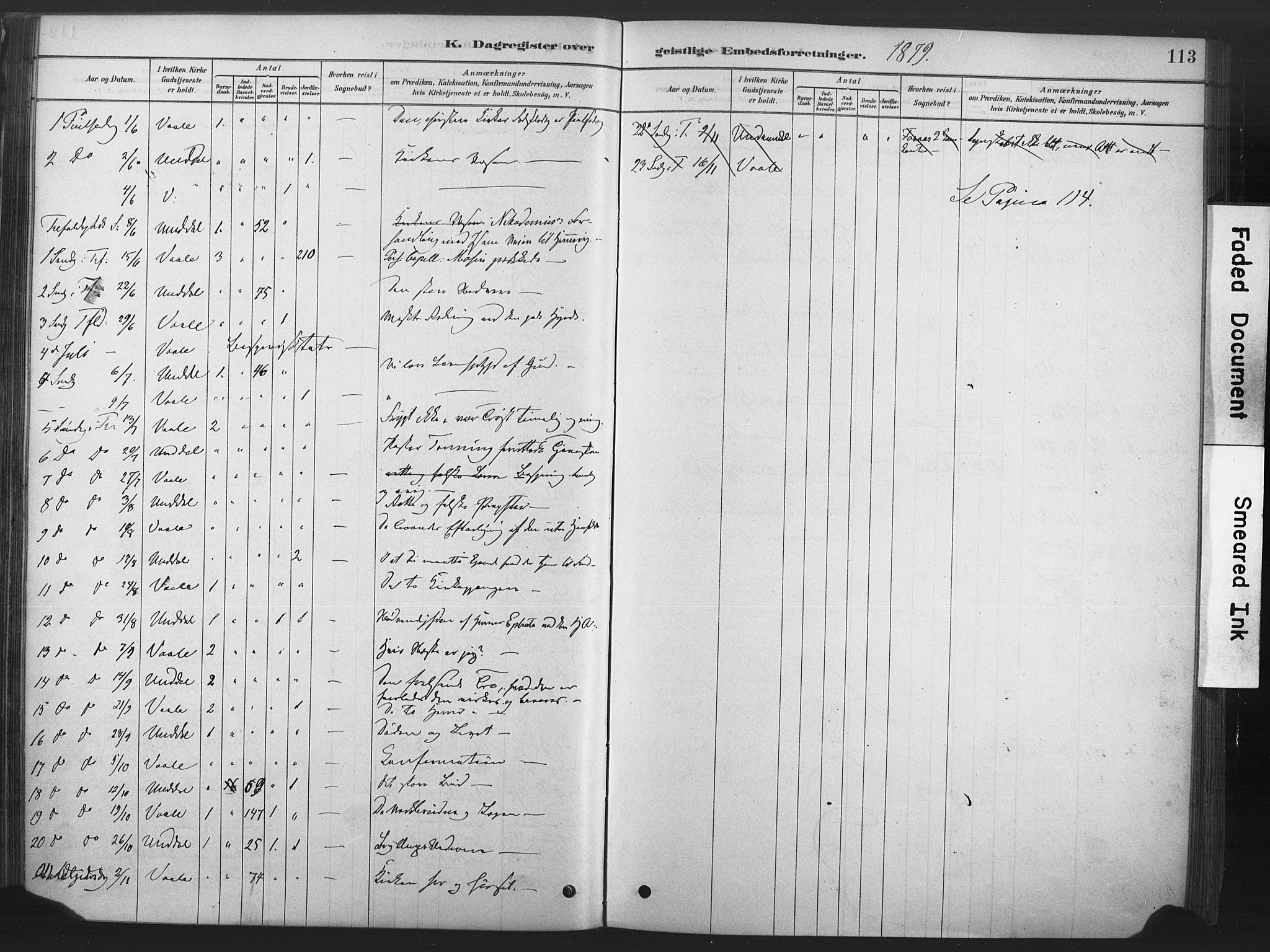 Våle kirkebøker, AV/SAKO-A-334/F/Fb/L0002: Parish register (official) no. II 2, 1878-1907, p. 113