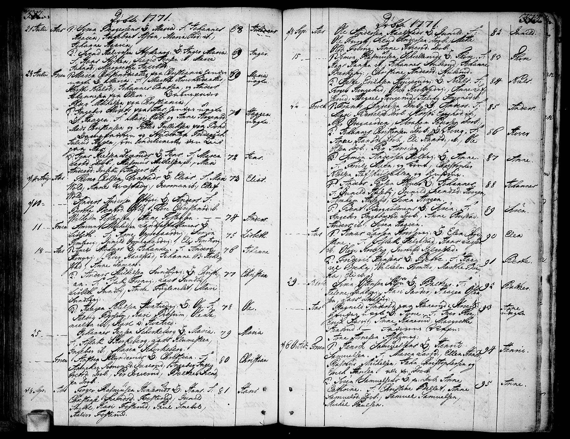 Ås prestekontor Kirkebøker, AV/SAO-A-10894/F/Fa/L0001: Parish register (official) no. I 1, 1742-1778, p. 372-373