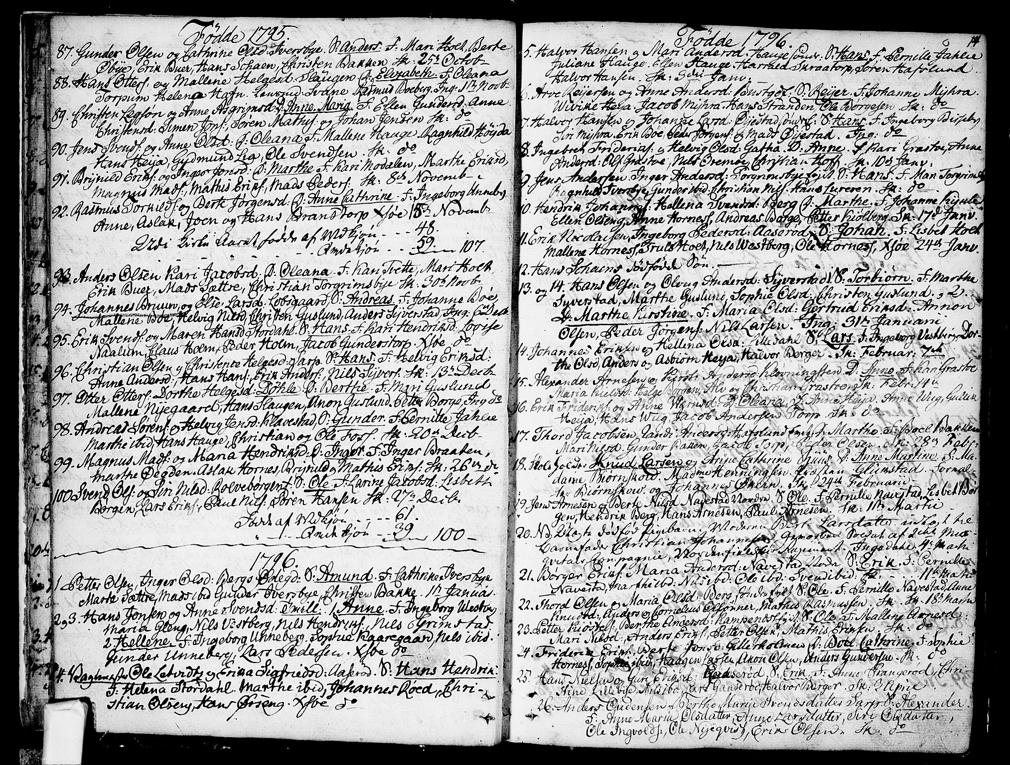Skjeberg prestekontor Kirkebøker, SAO/A-10923/F/Fa/L0003: Parish register (official) no. I 3, 1792-1814, p. 14